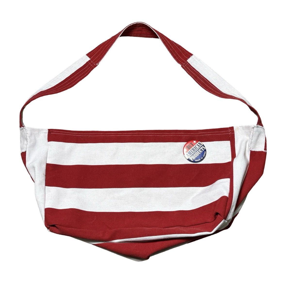 Other W&G Striped Newspaper Boy Bag Repurposed Canvas Where Waldo Size ONE SIZE - 3 Thumbnail