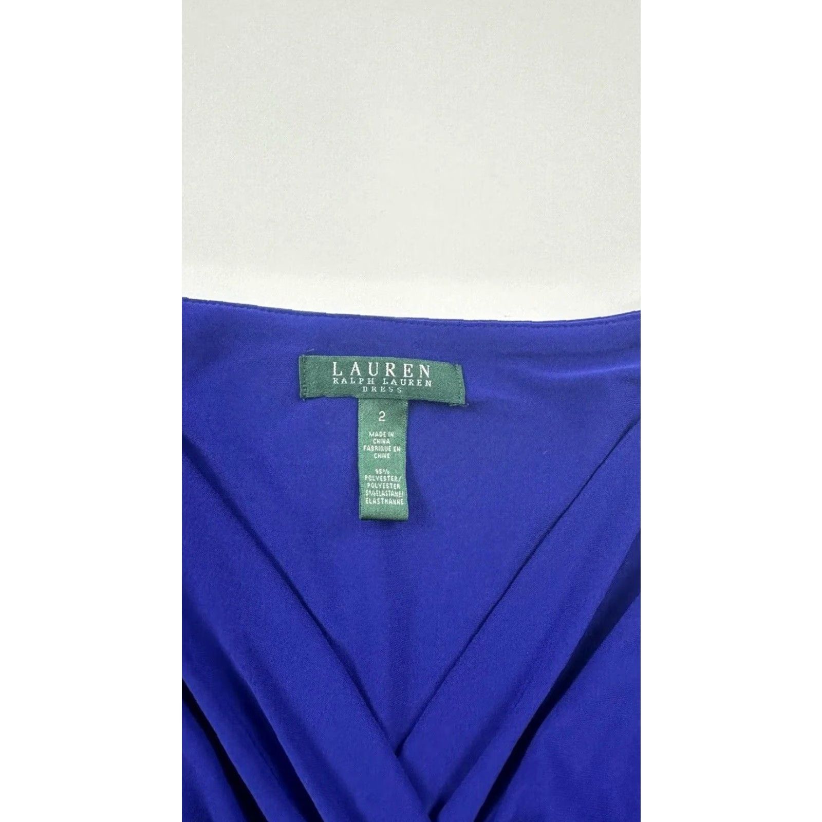 Ralph Lauren Lauren Ralph Lauren Blue Beaded Fit & Flare Dress Women's 2 Sleeveless Halter Neck Size XS / US 0-2 / IT 36-38 - 7 Thumbnail