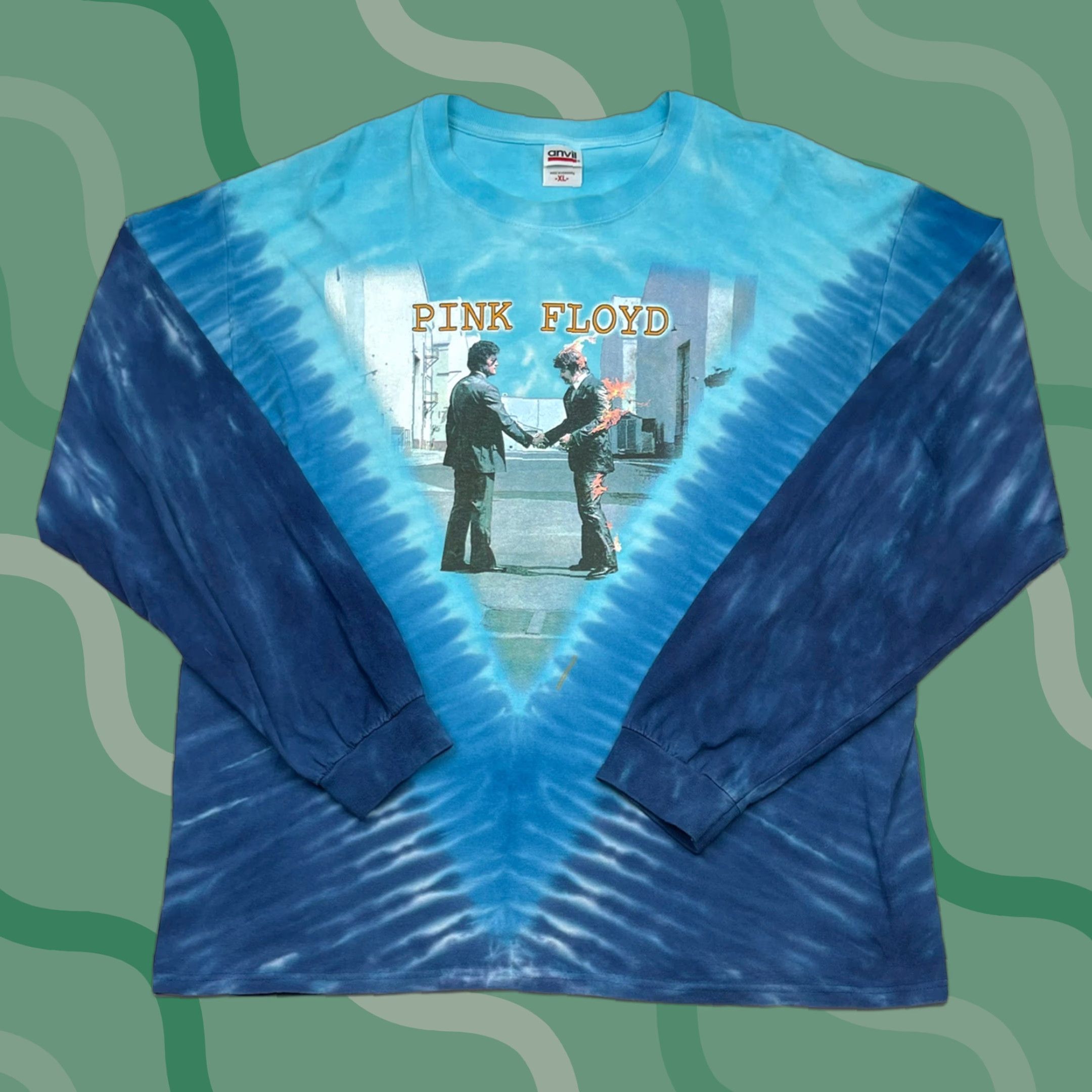 Anvil VINTAGE Anvil Pink Floyd Wish You Were Here Long Sleeve Shirt XL Tie Dye Double-Sided 80s Mens Size US XL / EU 56 / 4 - 1 Thumbnail