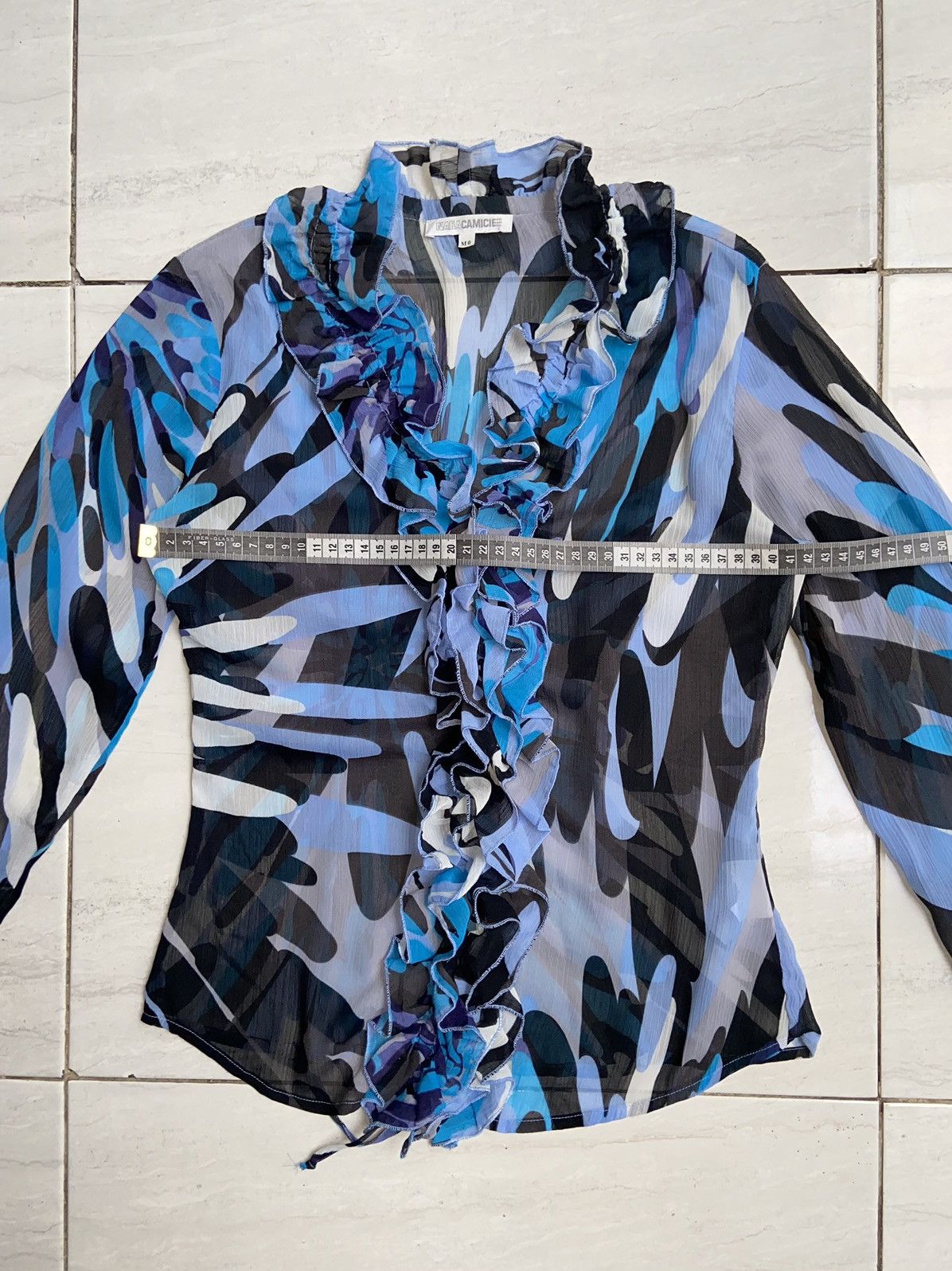Designer × Japanese Brand NARA CAMICIE Patterned Blouse Size XS / US 0-2 / IT 36-38 - 3 Thumbnail