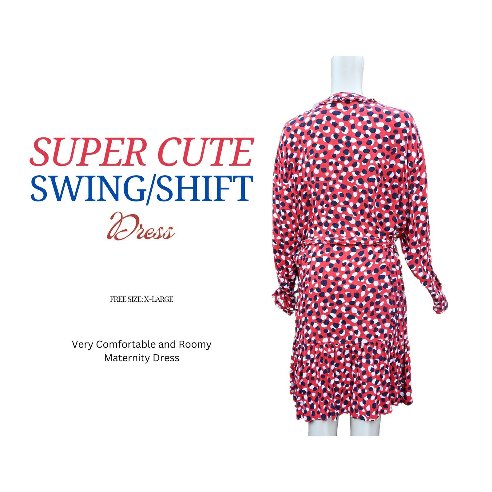 Assembly New York Free Assembly Swing Shift Dress, Size XL, Can Tie at Waist Size XL / US 12-14 / IT 48-50 - 10 Thumbnail