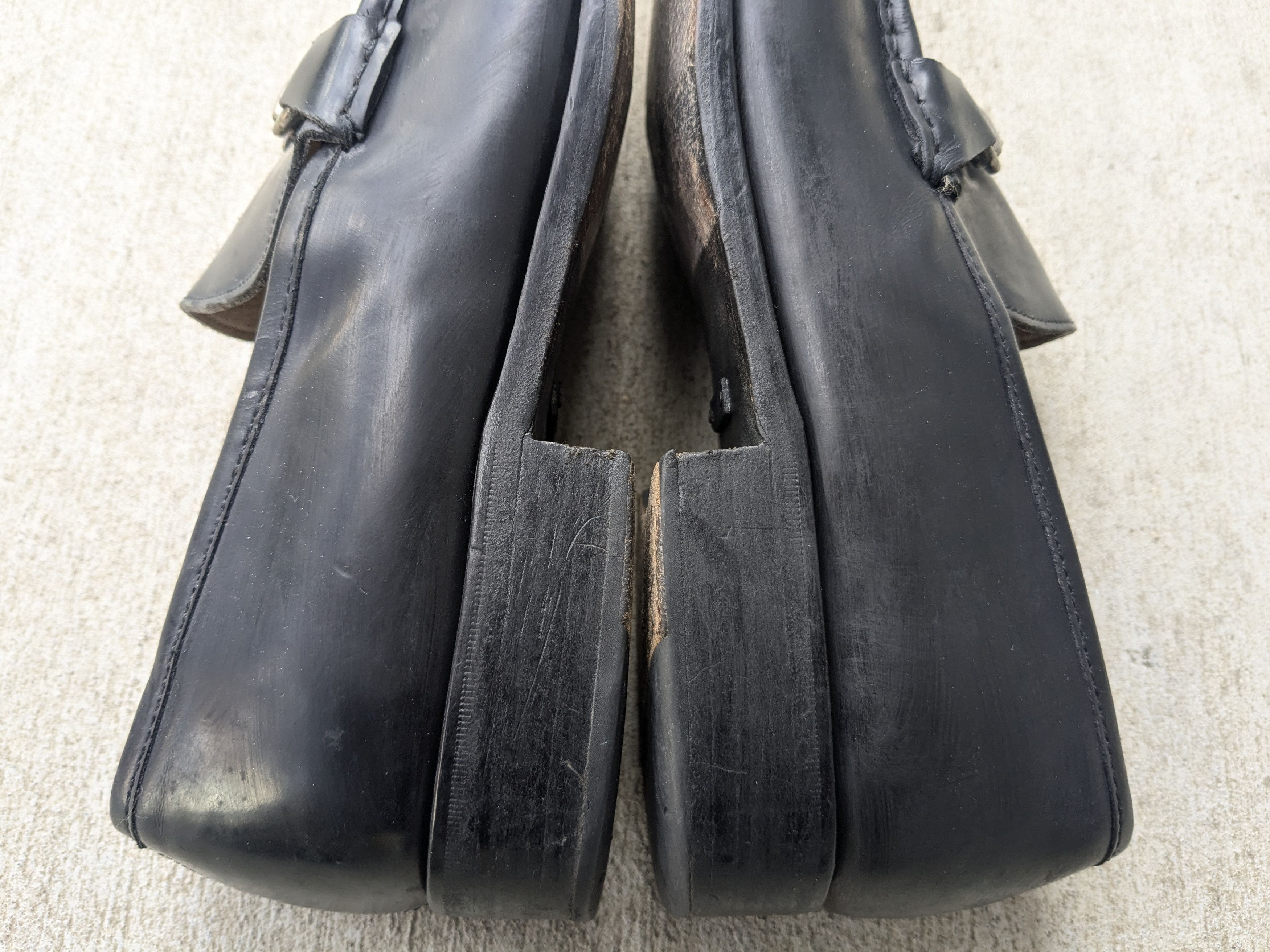Gucci × Vintage Gucci Horsebit Loafers Black 9 D Leather Italy Slip On Size US 9 / EU 42 - 6 Thumbnail