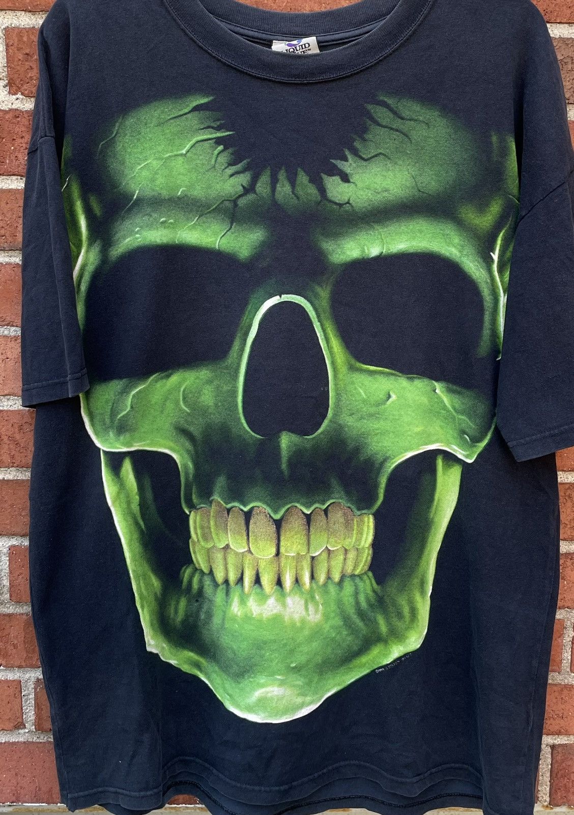 Liquid Blue Vintage Liquid Blue Skull Full Print T-Shirt 1999 Size XL Size US XL / EU 56 / 4 - 4 Thumbnail