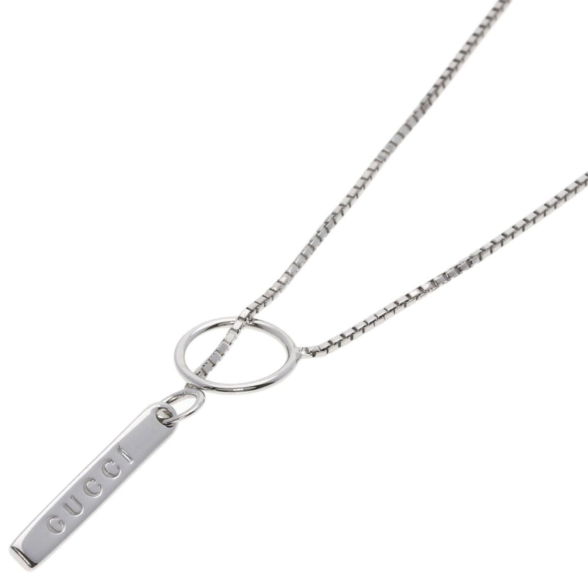 Gucci Gucci Lariat Necklace 18K White Gold Women's GUCCI Size ONE SIZE - 1 Thumbnail