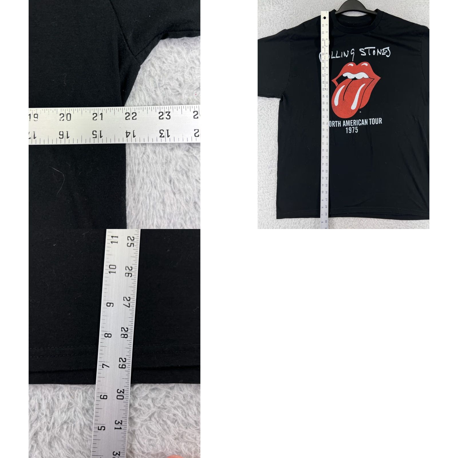 Vintage Rolling Stones Shirt Womens Extra Large Black Polyester Blend Short Sleeve Crew Size XL / US 12-14 / IT 48-50 - 9 Thumbnail