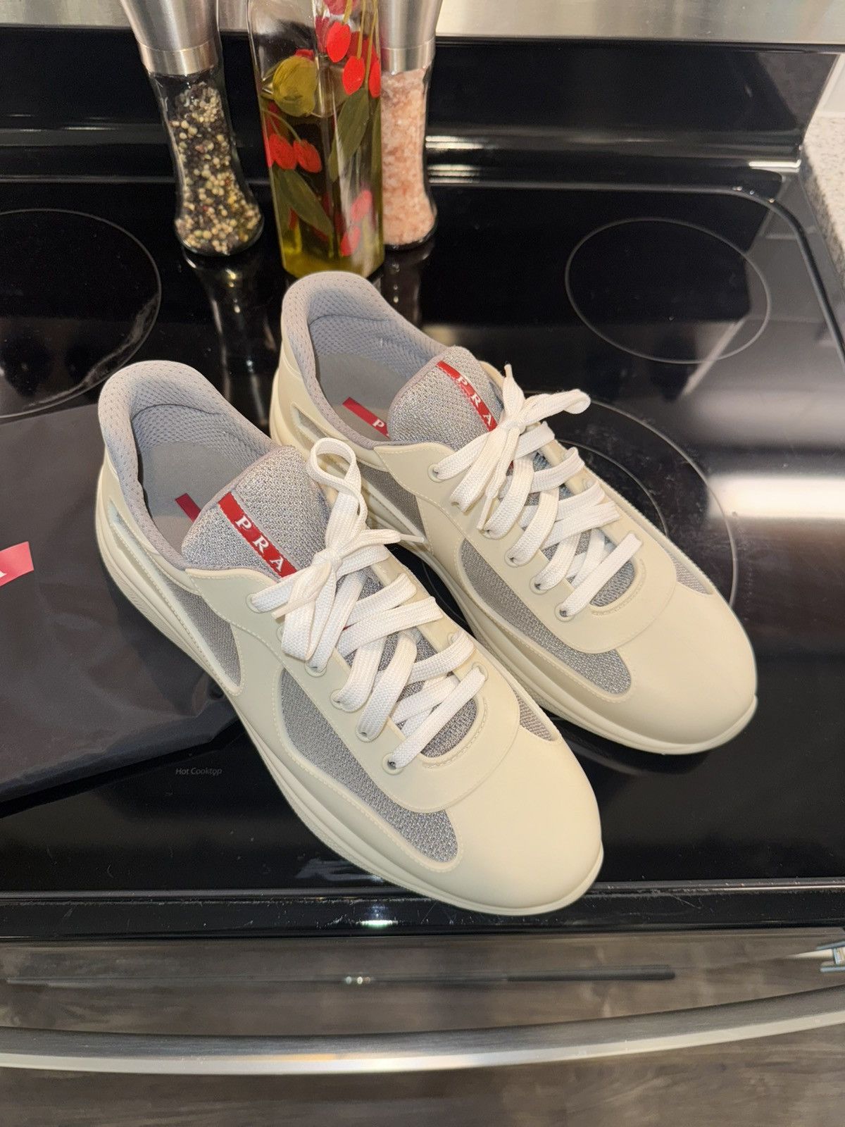 Prada America's Cup Soft rubber and bike fabric sneakers