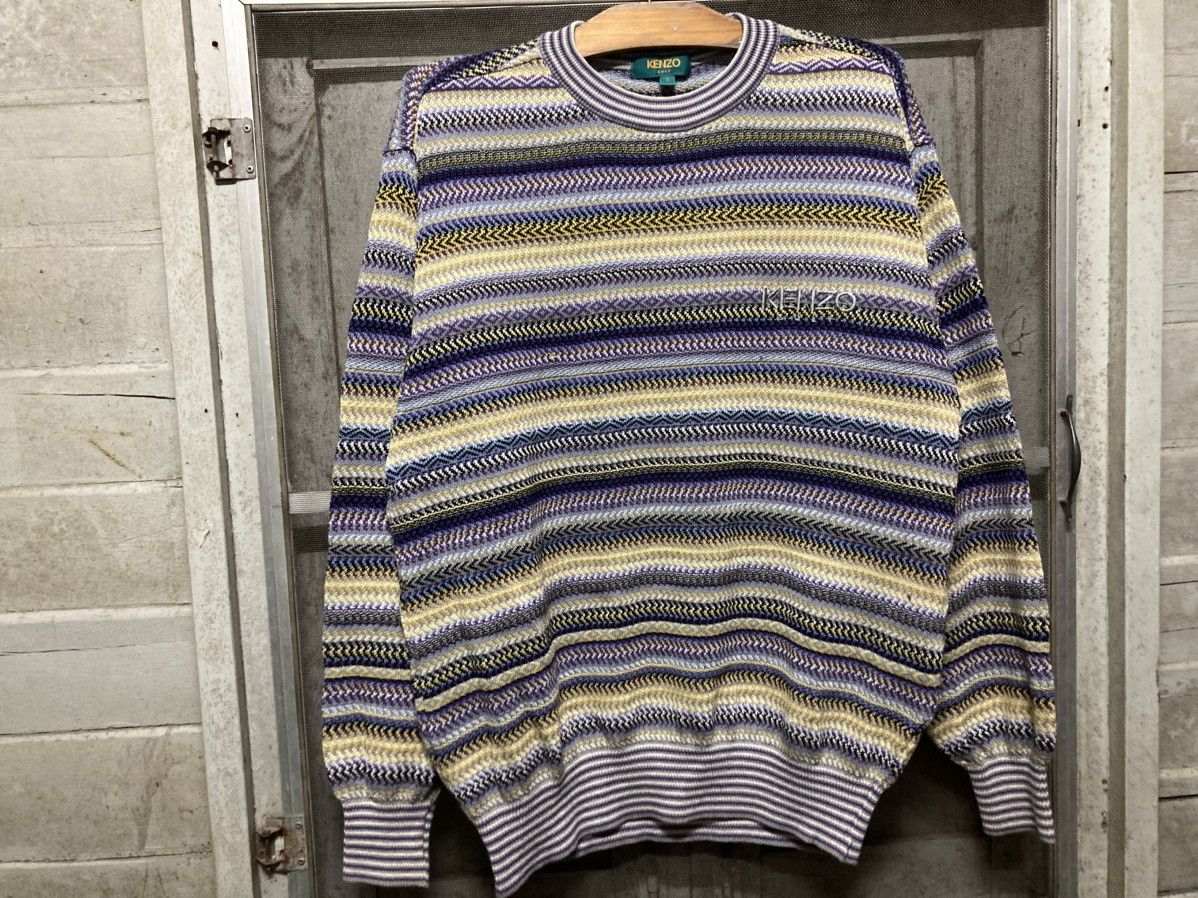 Kenzo Vintage Kenzo Yarn Knitwear Tshirt Size US M / EU 48-50 / 2 - 1 Thumbnail
