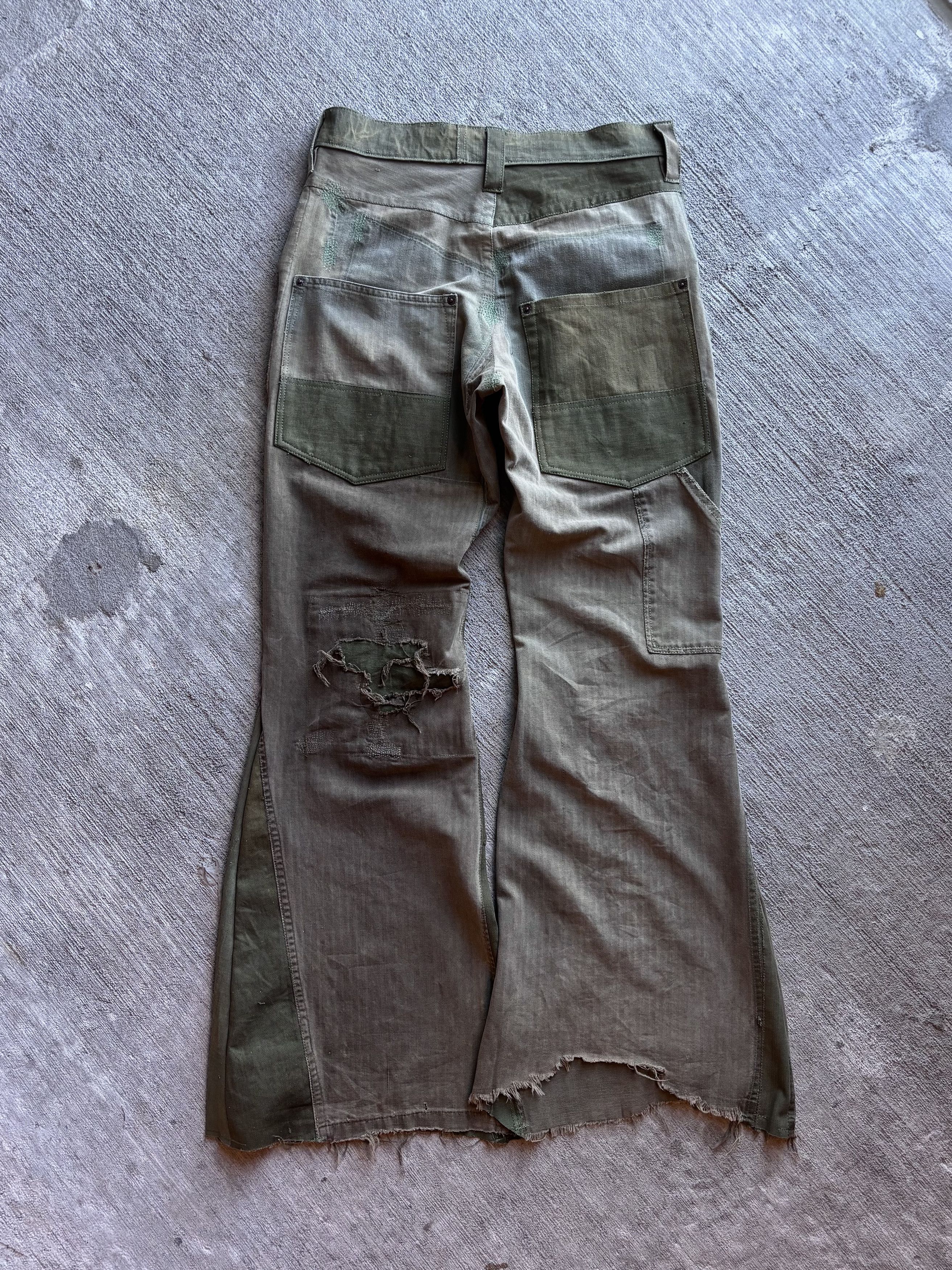 Other 1:1 40s HBT Signature Cut Flared Pants By David Turner Size US 32 / EU 48 - 4 Thumbnail