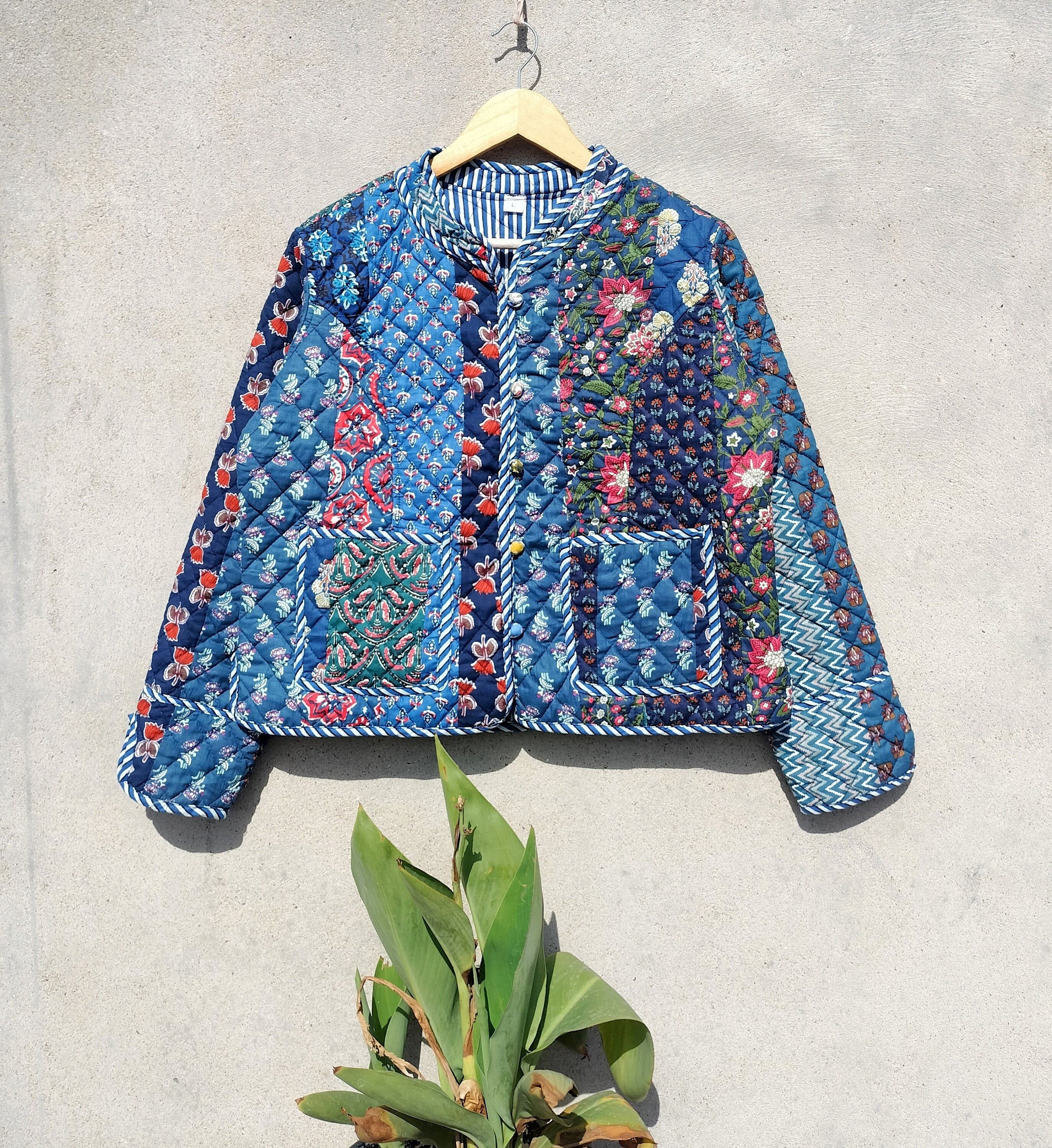 Vintage Patchwork Vintage Quilted Jacket Coats Short Jackets Size S / US 4 / IT 40 - 5 Thumbnail