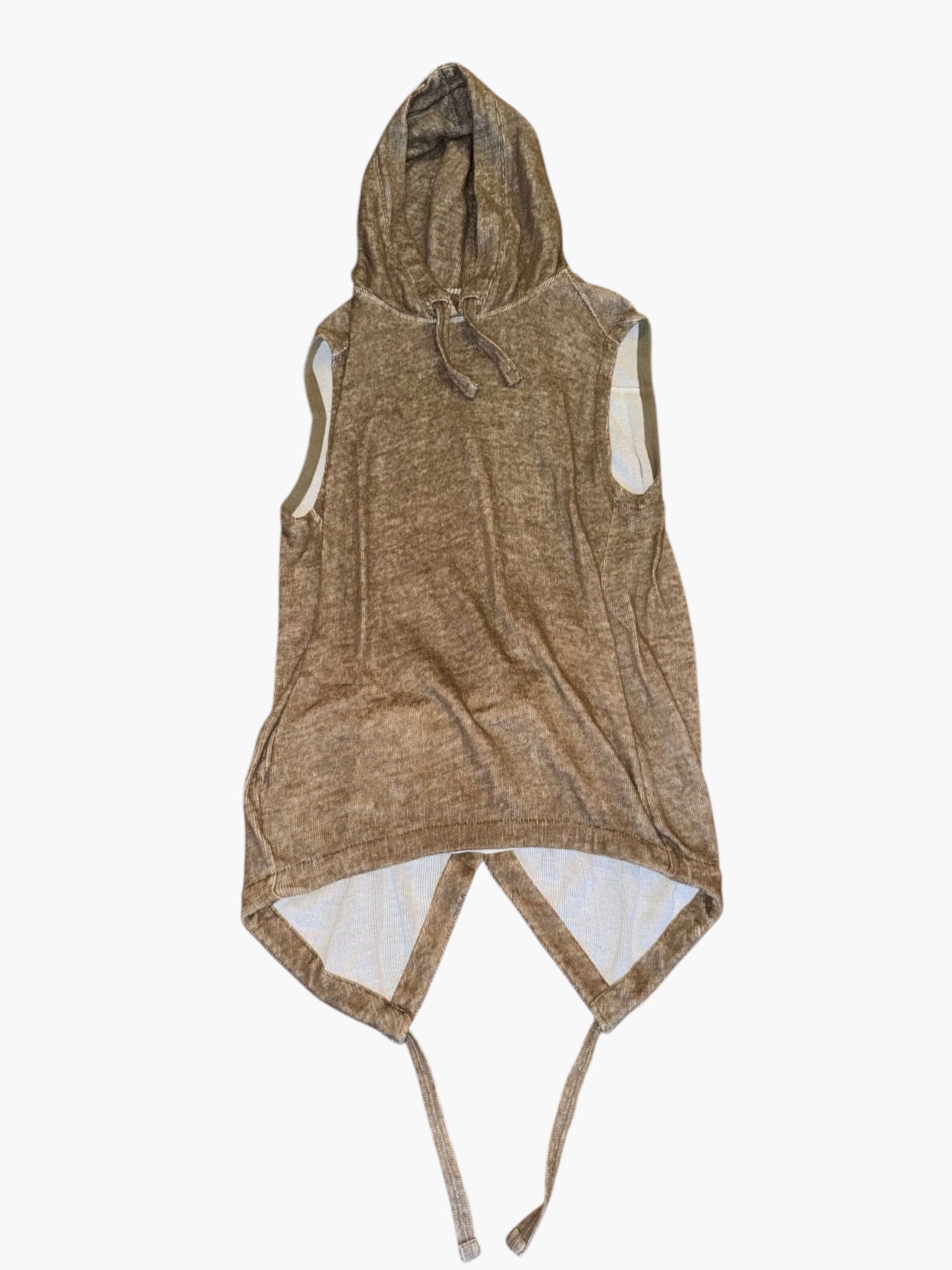Maharishi Maharishi - Hemp/Cotton Marl Gilet Hoodie with Split Hem Size US S / EU 44-46 / 1 - 1 Thumbnail