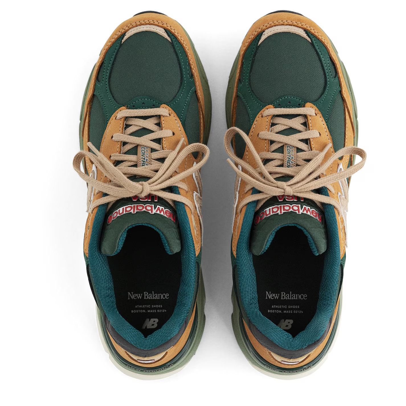 New Balance o1g2r1mq0426 990s Trainers in Tan/Green Size US 5.5 / EU 38 - 2 Thumbnail