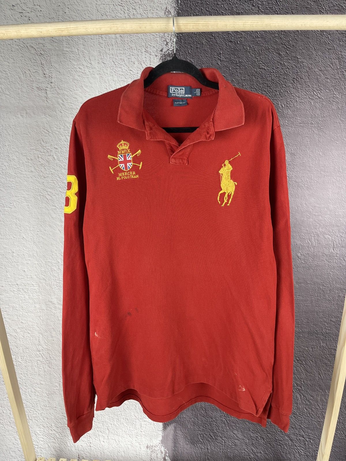 Polo Ralph Lauren Polo Ralph Lauren vintage Mercer Team distressed rugby polo Size US L / EU 52-54 / 3 - 2 Thumbnail