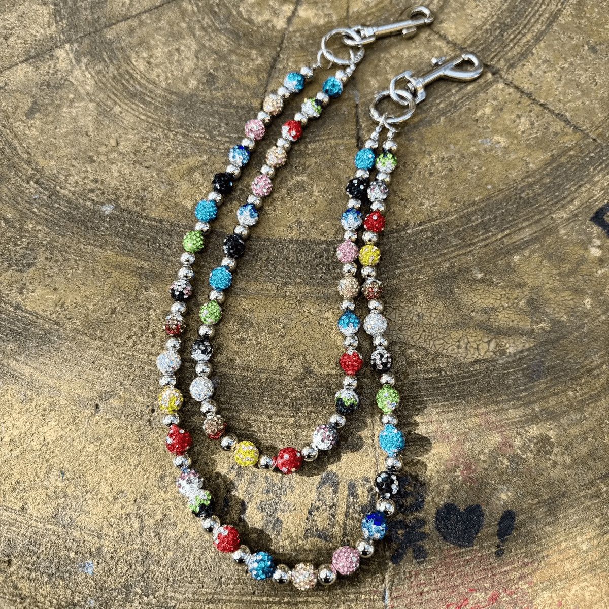 Jewelry Colorful Lucky Beaded Wallet Chain, Pants Chain, Belt Chain Size ONE SIZE - 1 Thumbnail