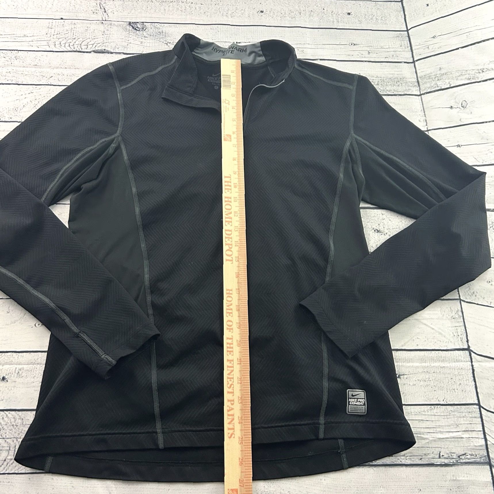 Nike Nike Hyperwarm Lite Pro Combat Long Sleeve 1/4 Zip Athletic Jacket Men's Large Black Nike HyperWarm Pro Combat Long Sleeve 1/4 Zip Jacket Mens L Black Size US L / EU 52-54 / 3 - 3 Thumbnail