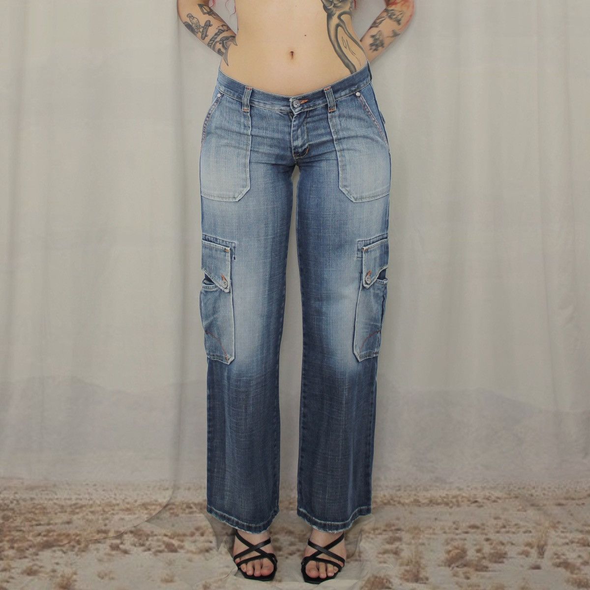 Other 🐠CARGO DENIM PANTS🐠 Size 32" / US 10 / IT 46 - 2 Thumbnail