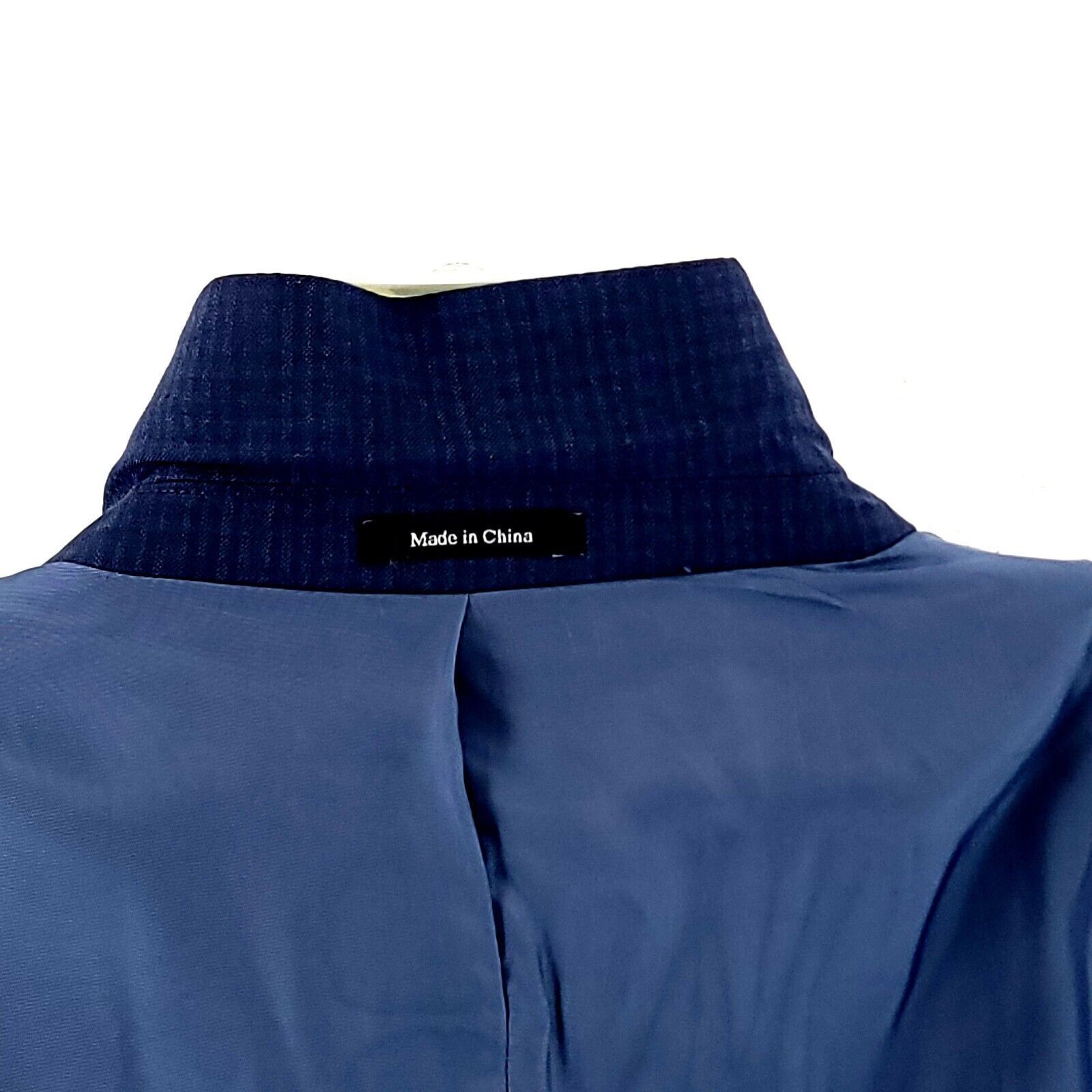 Joseph & Feiss Joseph & Feiss Gold Blue Plaid Wool 2 Button Blazer 46L Tagg Size 46L - 12 Thumbnail