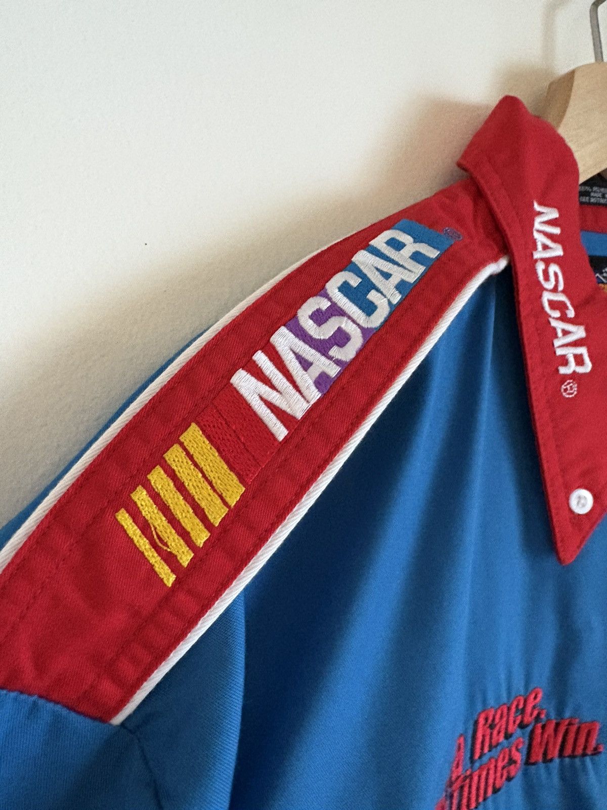 NASCAR Vintage NASCAR Cafe racing button-up in bold red/blue Size US XL / EU 56 / 4 - 9 Thumbnail