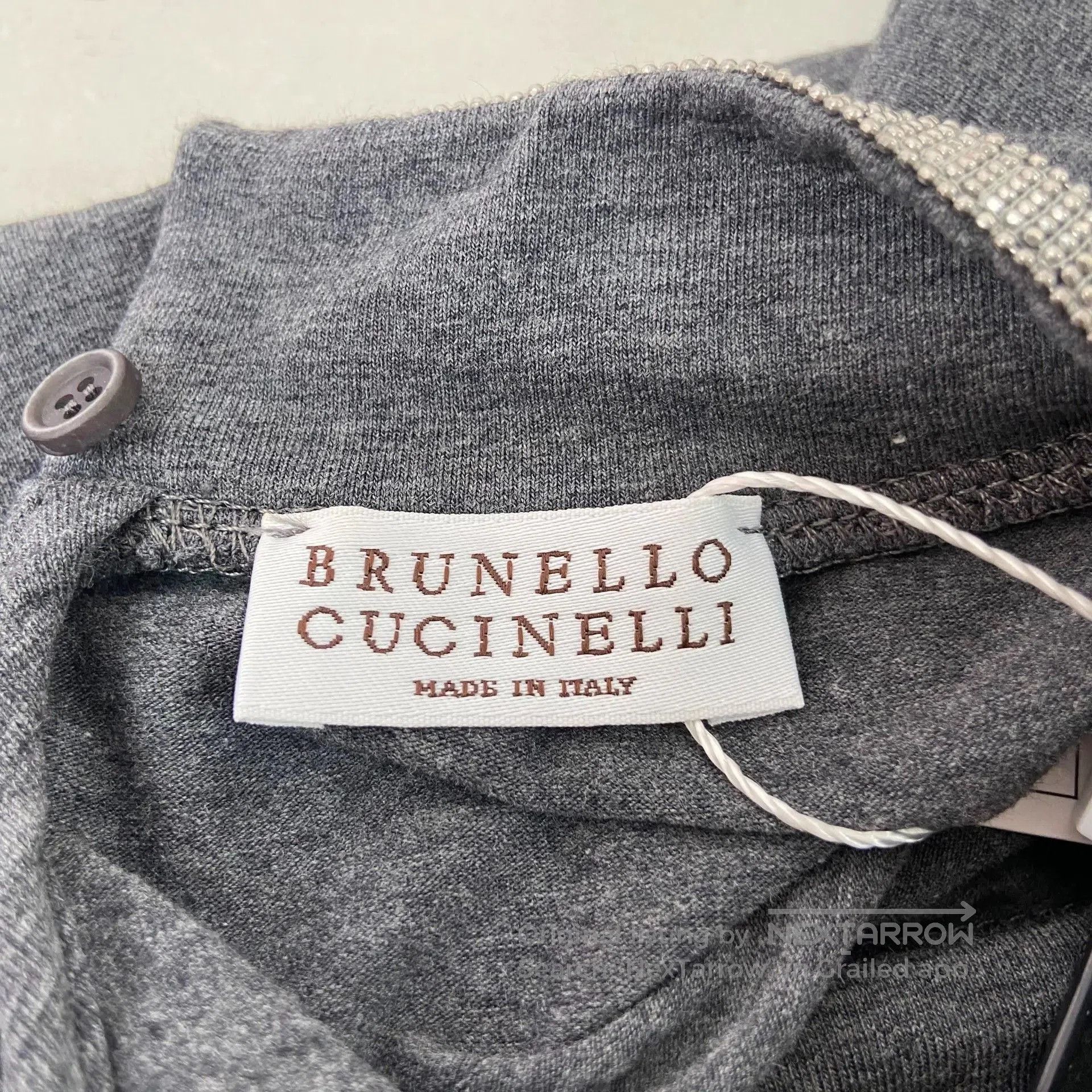 Brunello Cucinelli Brunello Cucinelli Gray Beaded T-shirt XS. Size XS / US 0-2 / IT 36-38 - 7 Thumbnail