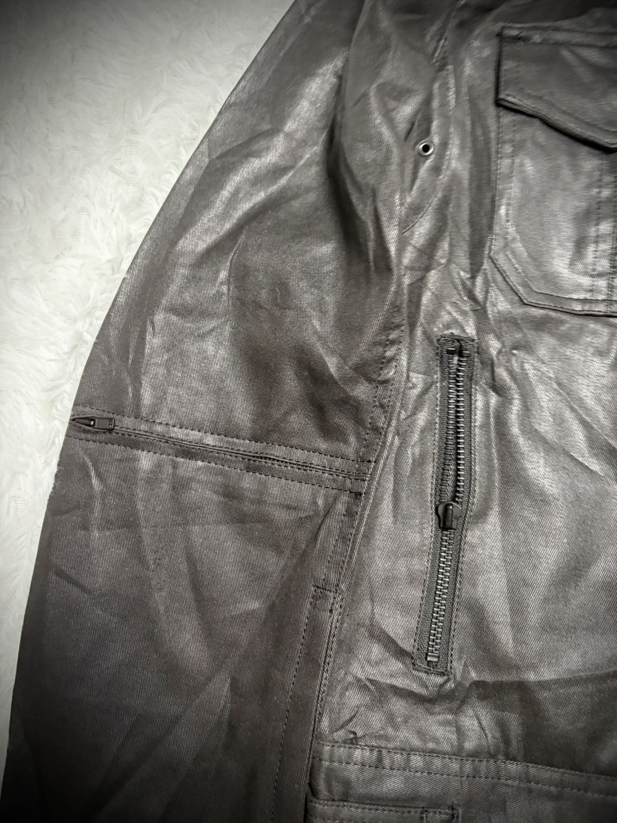 Japanese Brand Rare 2000s Schlussel biker waxed denim jacket vkei Size US M / EU 48-50 / 2 - 3 Thumbnail