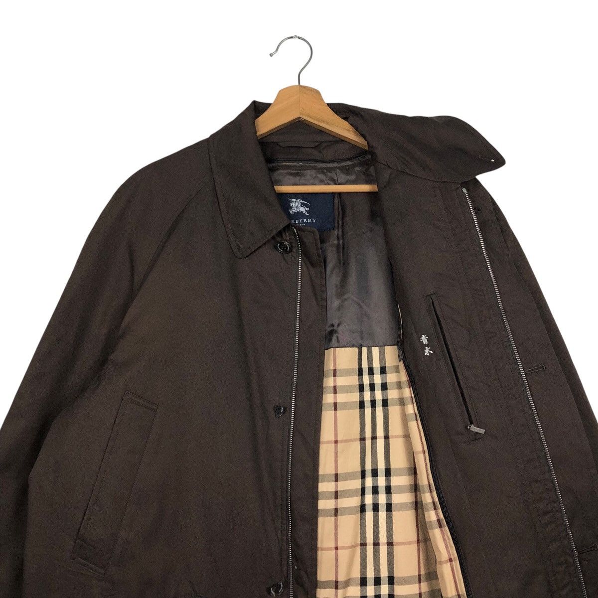 📌Vintage Long Jacket Chore Burberry London Nova Check