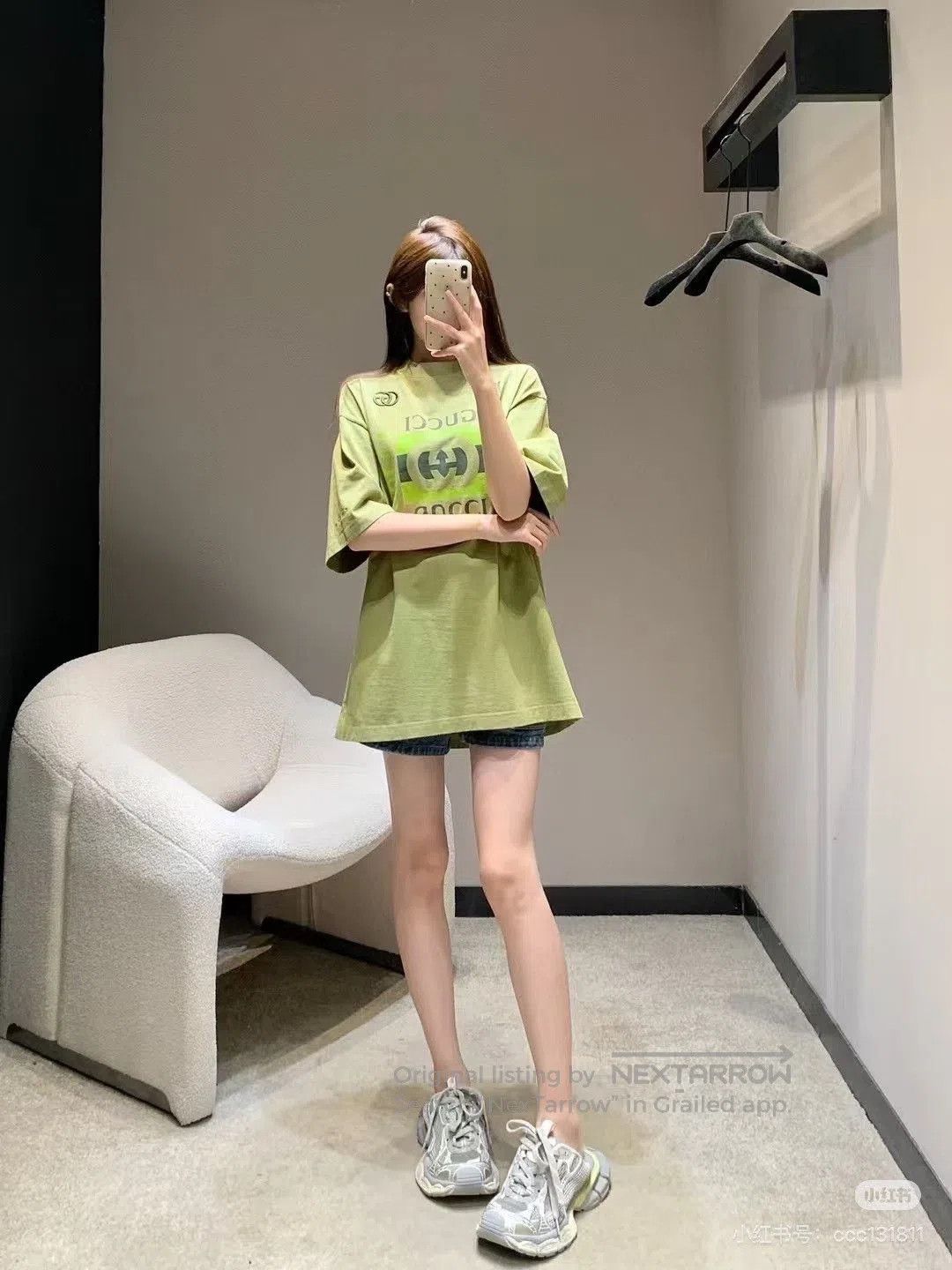 Gucci Gucci Green Gradient Double G Logo T. Size US S / EU 44-46 / 1 - 7 Thumbnail