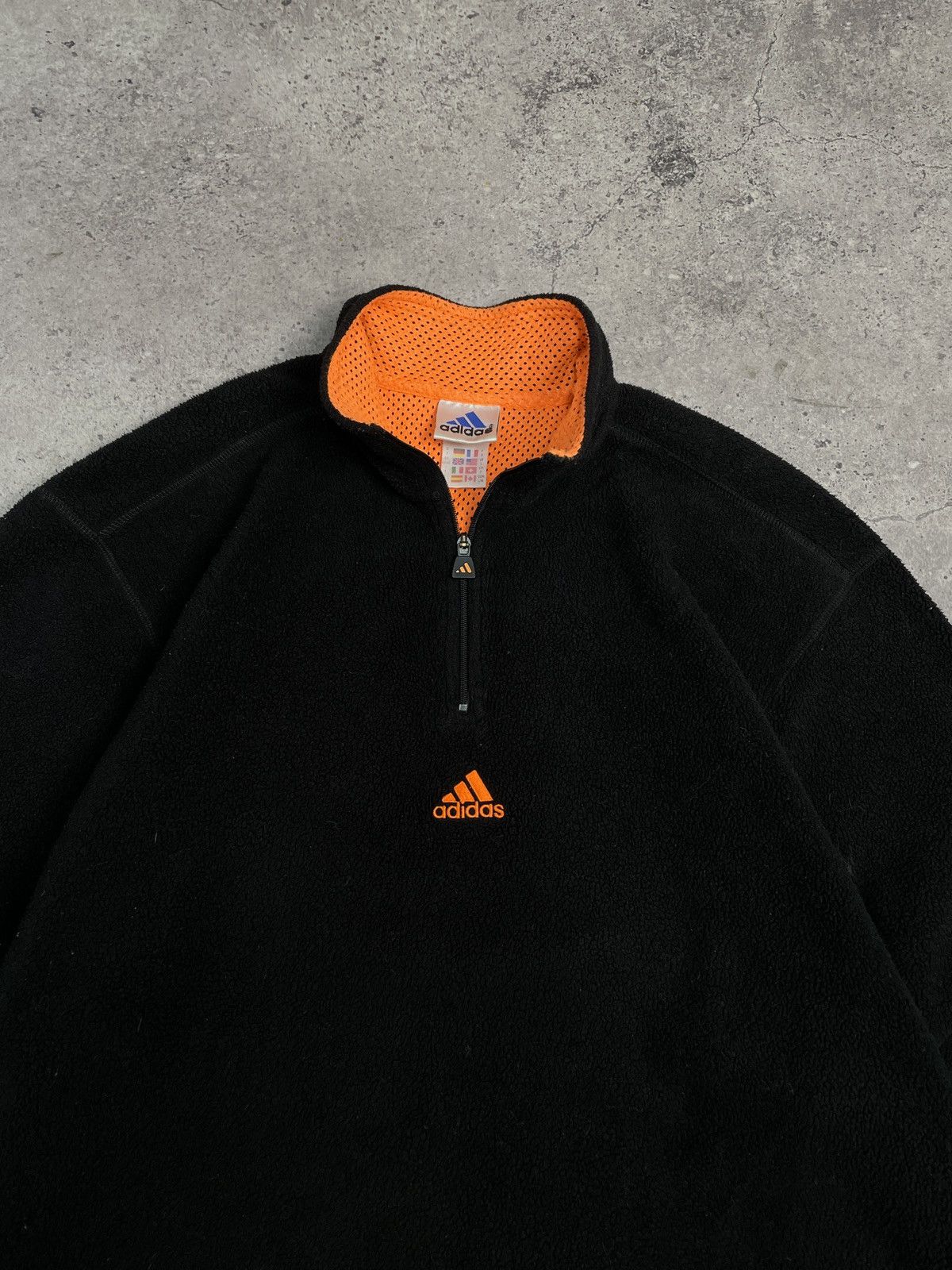 Adidas × Vintage Vintage Adidas 1/3 Zip Teddy Fleece Sherpa Hoodie Y-3 Style Size US L / EU 52-54 / 3 - 4 Thumbnail