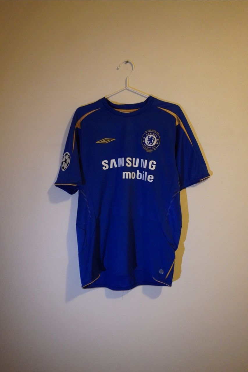 Umbro Retro Chelsea FC Football Jersey 2005-2006 Centenary Jersey Size US L / EU 52-54 / 3 - 2 Thumbnail