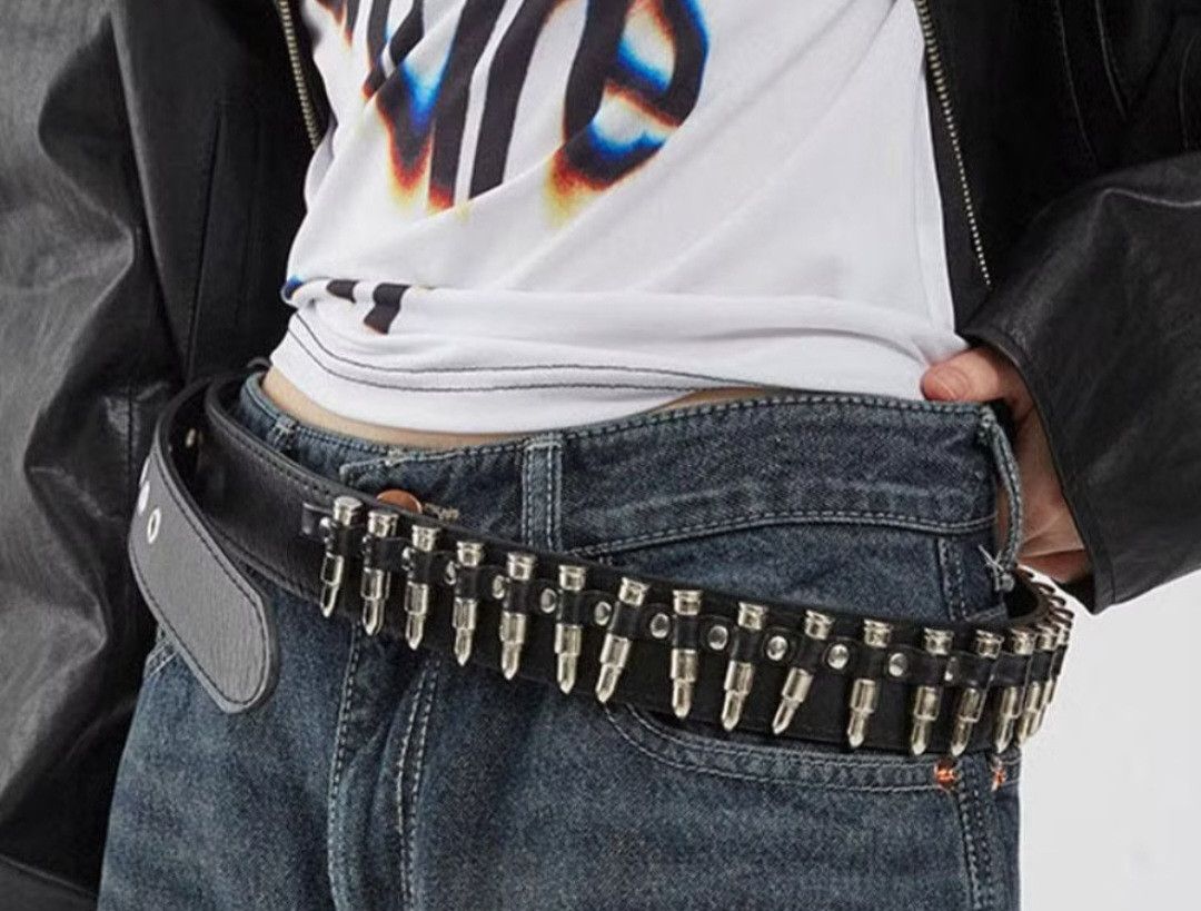 PPFM 💥Bullet punk rock Streetwear pu belt Size ONE SIZE - 6 Thumbnail