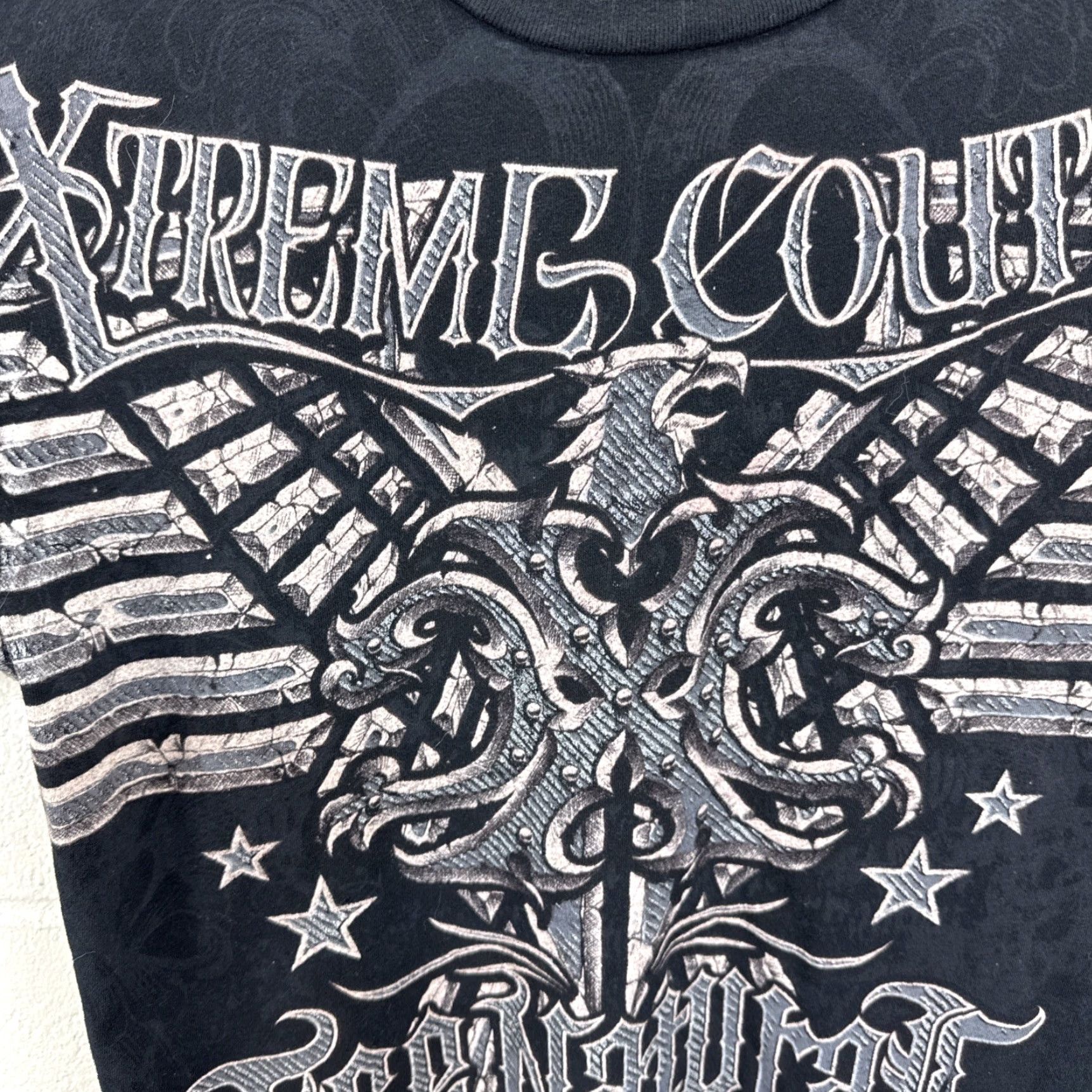 Affliction Affliction The Natural Xtreme Couture T Shirt M Black Logo Graphic Print Men Regular Size Medium Vintage No N/A Size US M / EU 48-50 / 2 - 7 Thumbnail