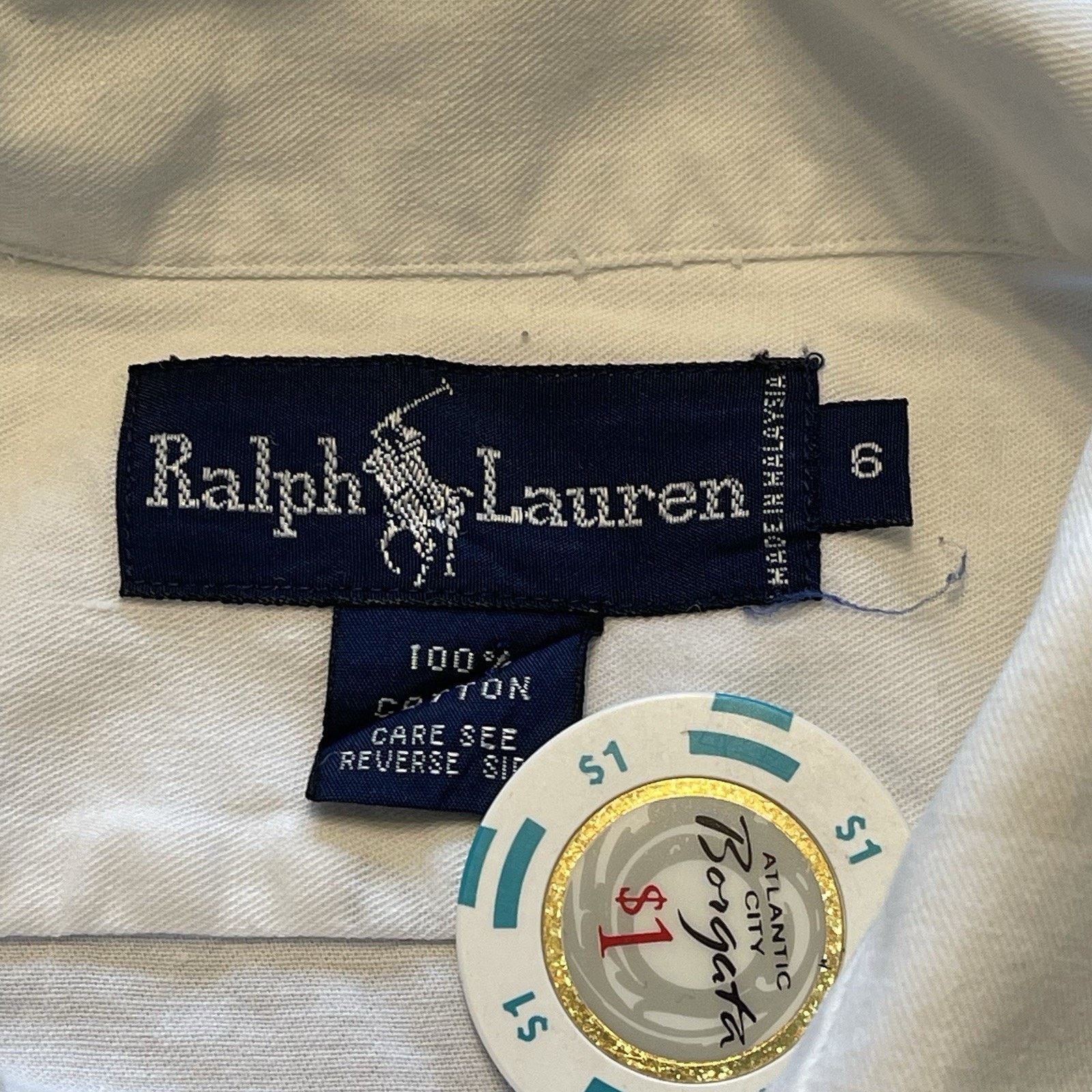 Polo Ralph Lauren VTG Polo Ralph Lauren Shirt Unisex 6 Loop Collar Short Slve Size US M / EU 48-50 / 2 - 4 Thumbnail