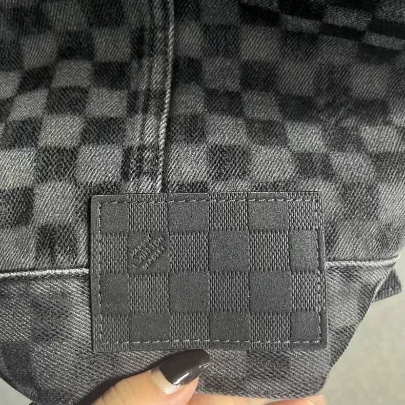 Louis Vuitton Louis Vuitton Black Checkered Denim Jacket-2506 Size US L / EU 52-54 / 3 - 6 Thumbnail