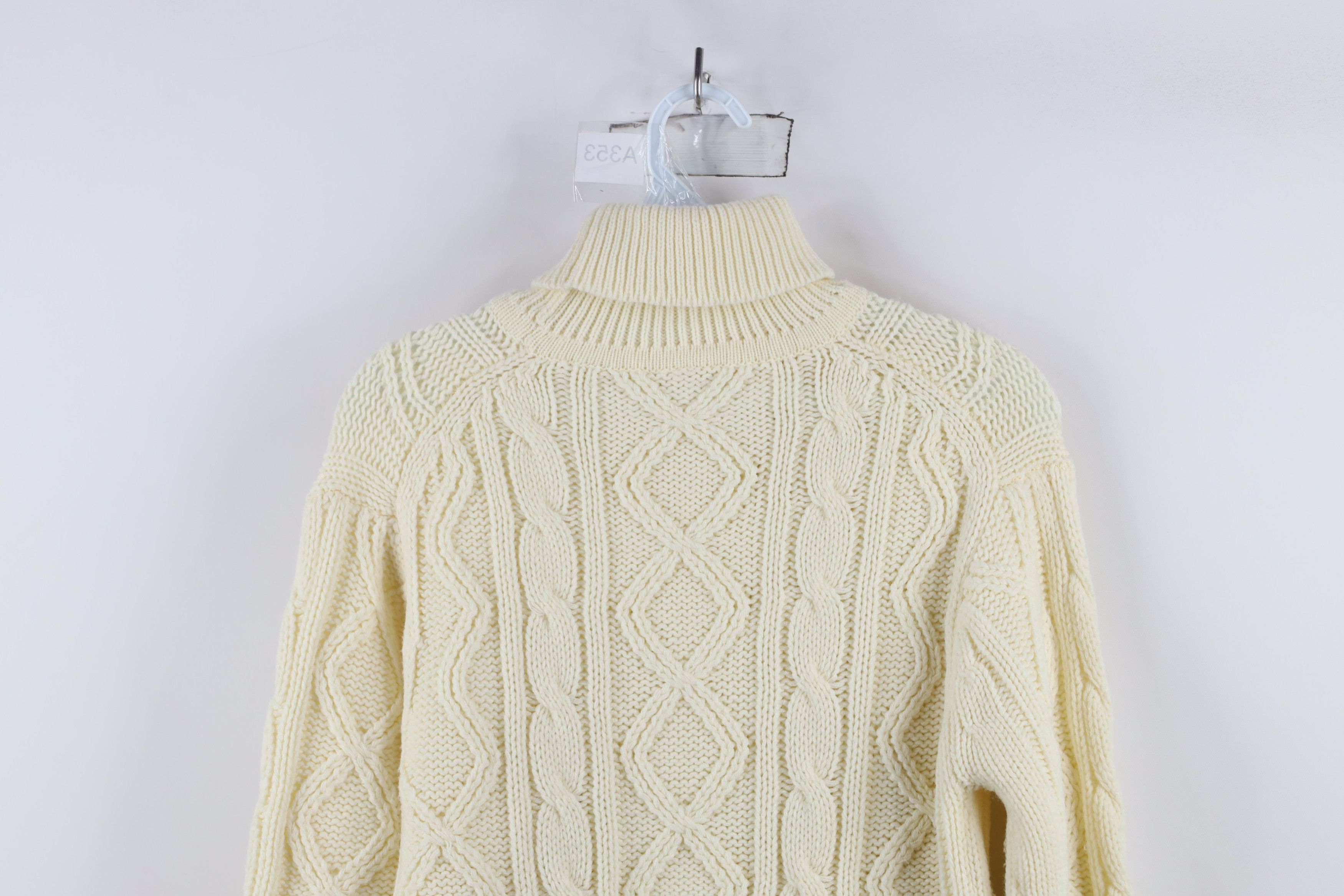 Vintage Vintage 70s Streetwear Knit Fisherman Turtleneck Sweater Size S / US 4 / IT 40 - 8 Thumbnail