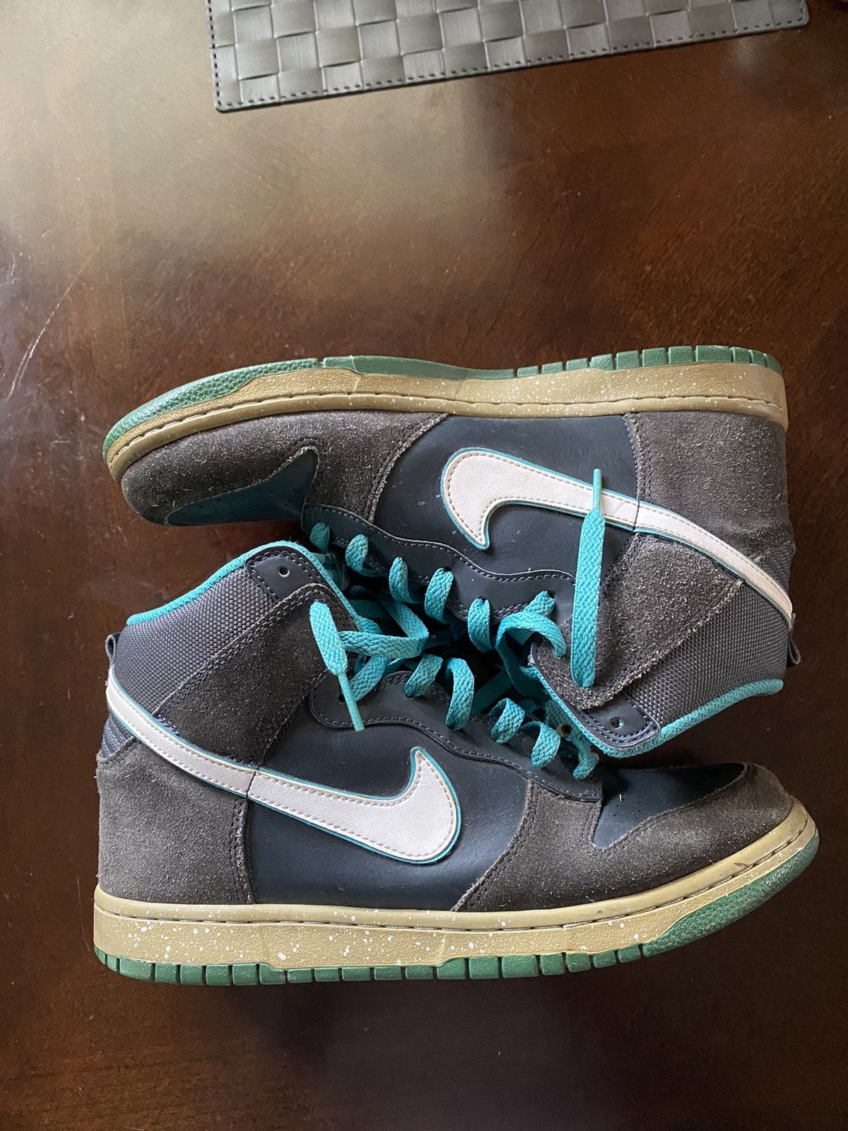 image of Jordan Nike Vintage Nike Dunk High Anthracite Turquoise Blue Shoes in Teal, Men's (Size 10)