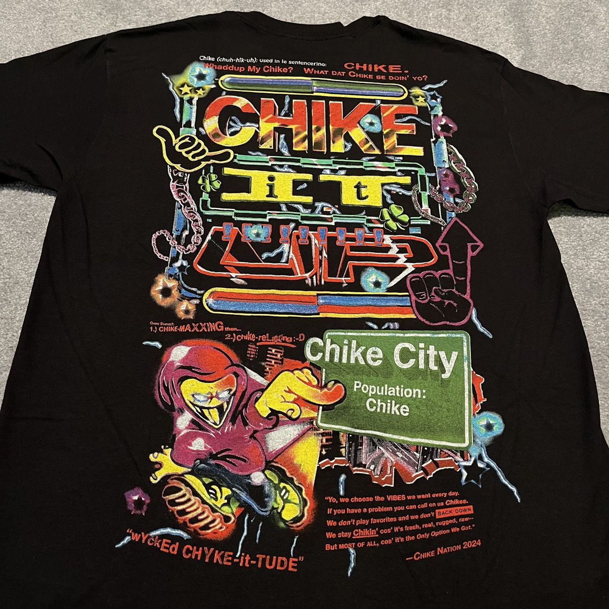 Vintage Sam Hyde Cash Star Chike It Up My Name Is Chike Logo T Shirt Size US XXL / EU 58 / 5 - 3 Thumbnail