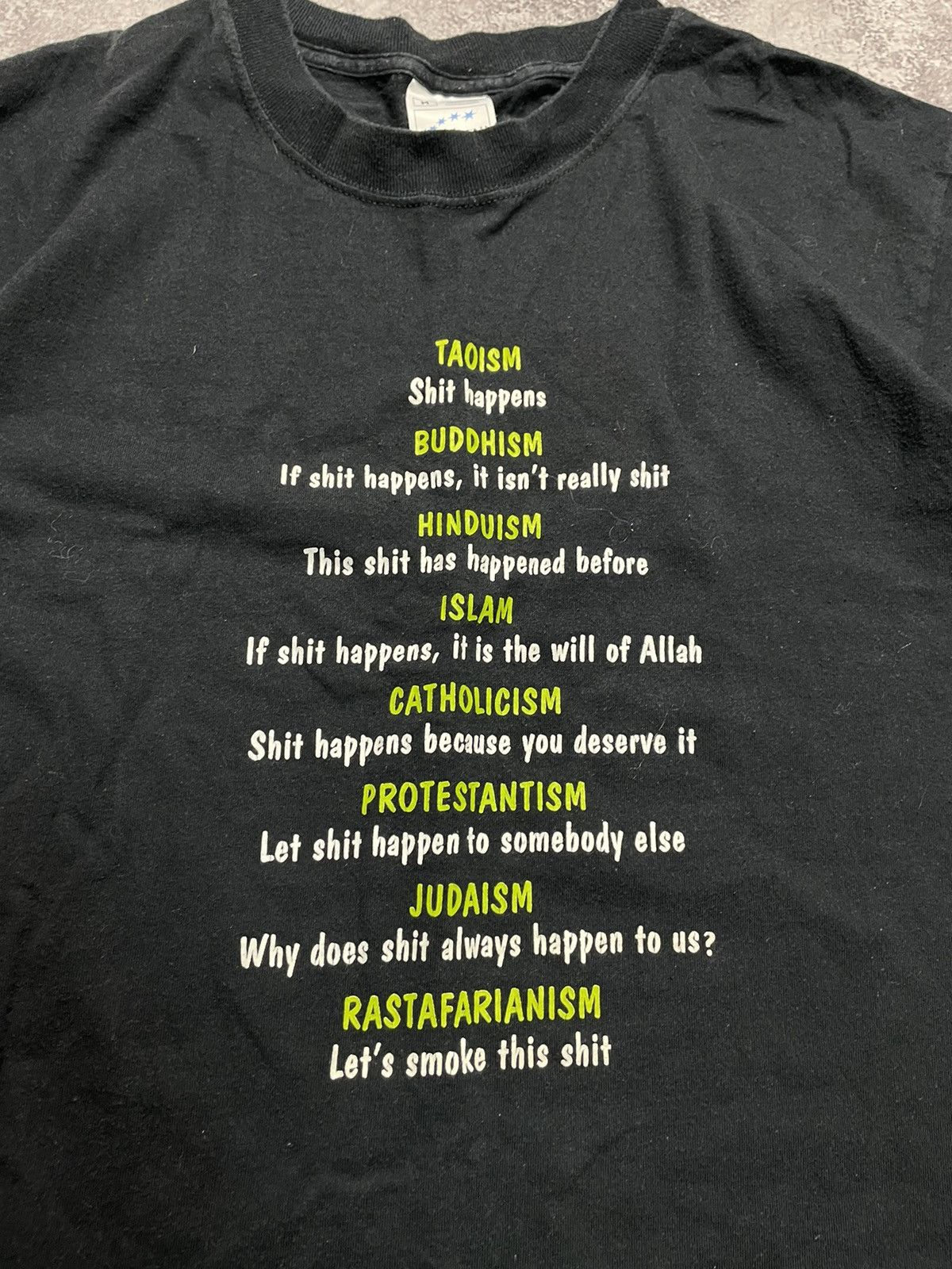 Vintage VTG 90s Religions World Satire Parody Graphic Tee M USA Size US M / EU 48-50 / 2 - 2 Thumbnail