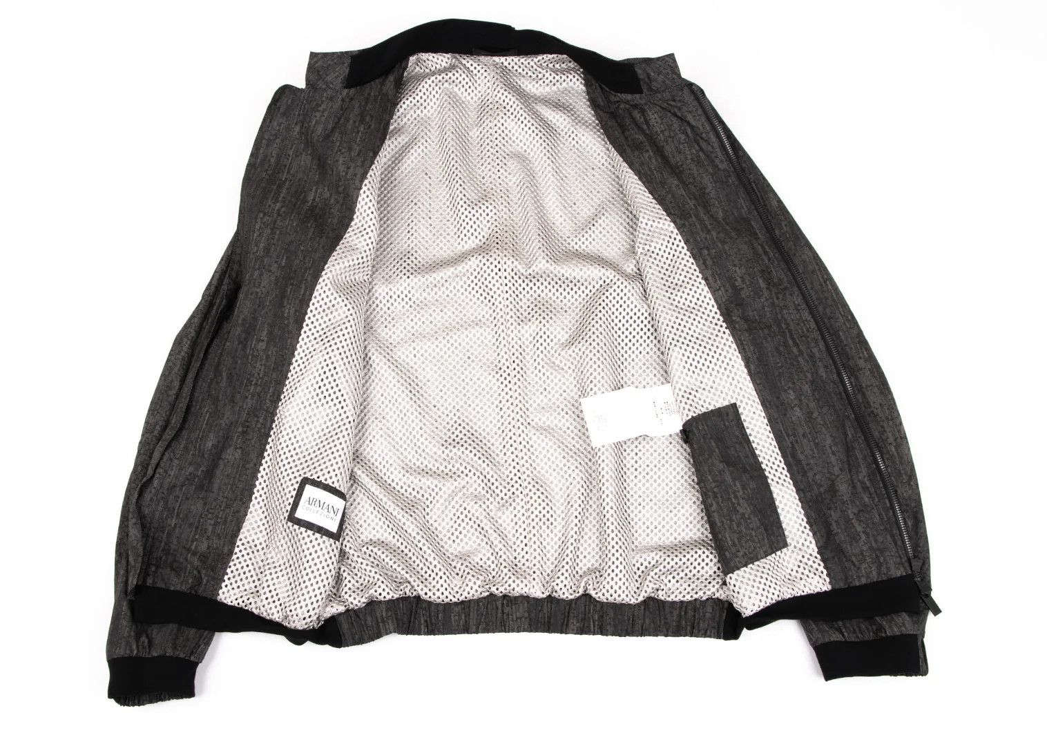 Armani Collezioni Patterned Dual Zip Blouson in Charcoal Black EU46/US36 Size US XXS / EU 40 - 10 Thumbnail