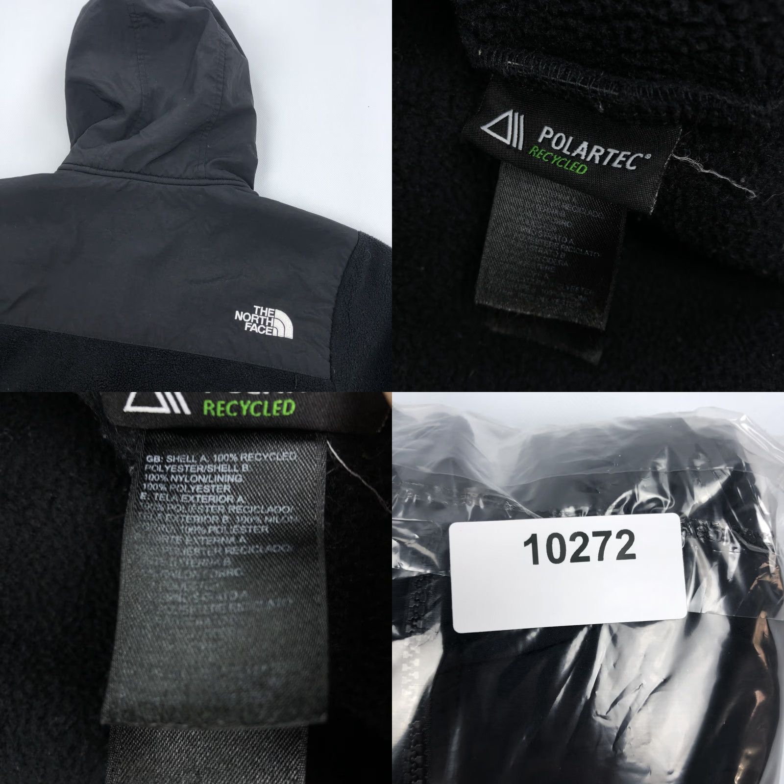 The North Face North Face Womens M Black Denali Polartec Hooded Full Zip Fleece Jacket Coat Size M / US 6-8 / IT 42-44 - 8 Thumbnail