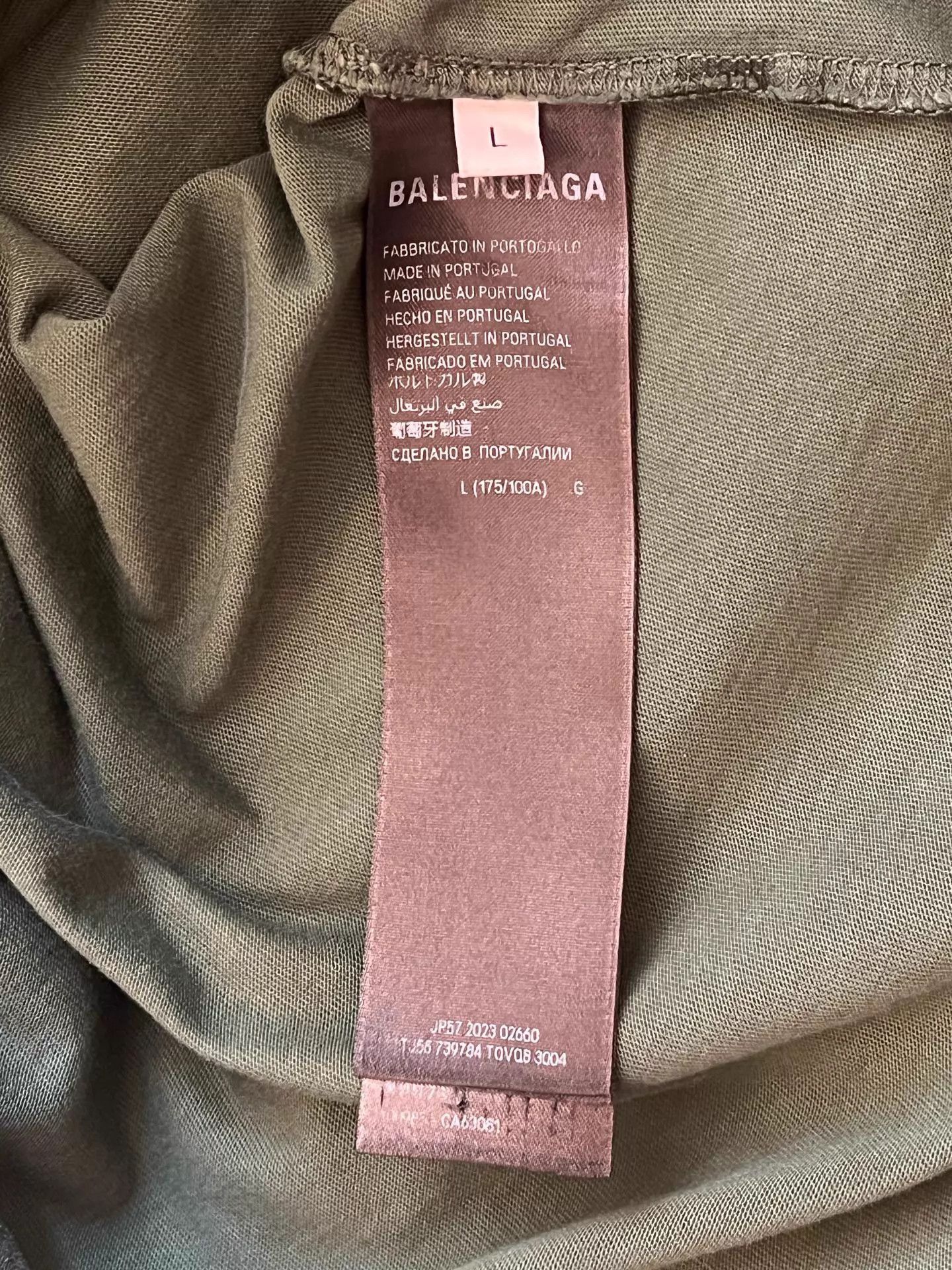 Balenciaga Balenciaga SS24 Logo Print Knit Crewneck T-Shirt Men's Green L Size US L / EU 52-54 / 3 - 4 Thumbnail