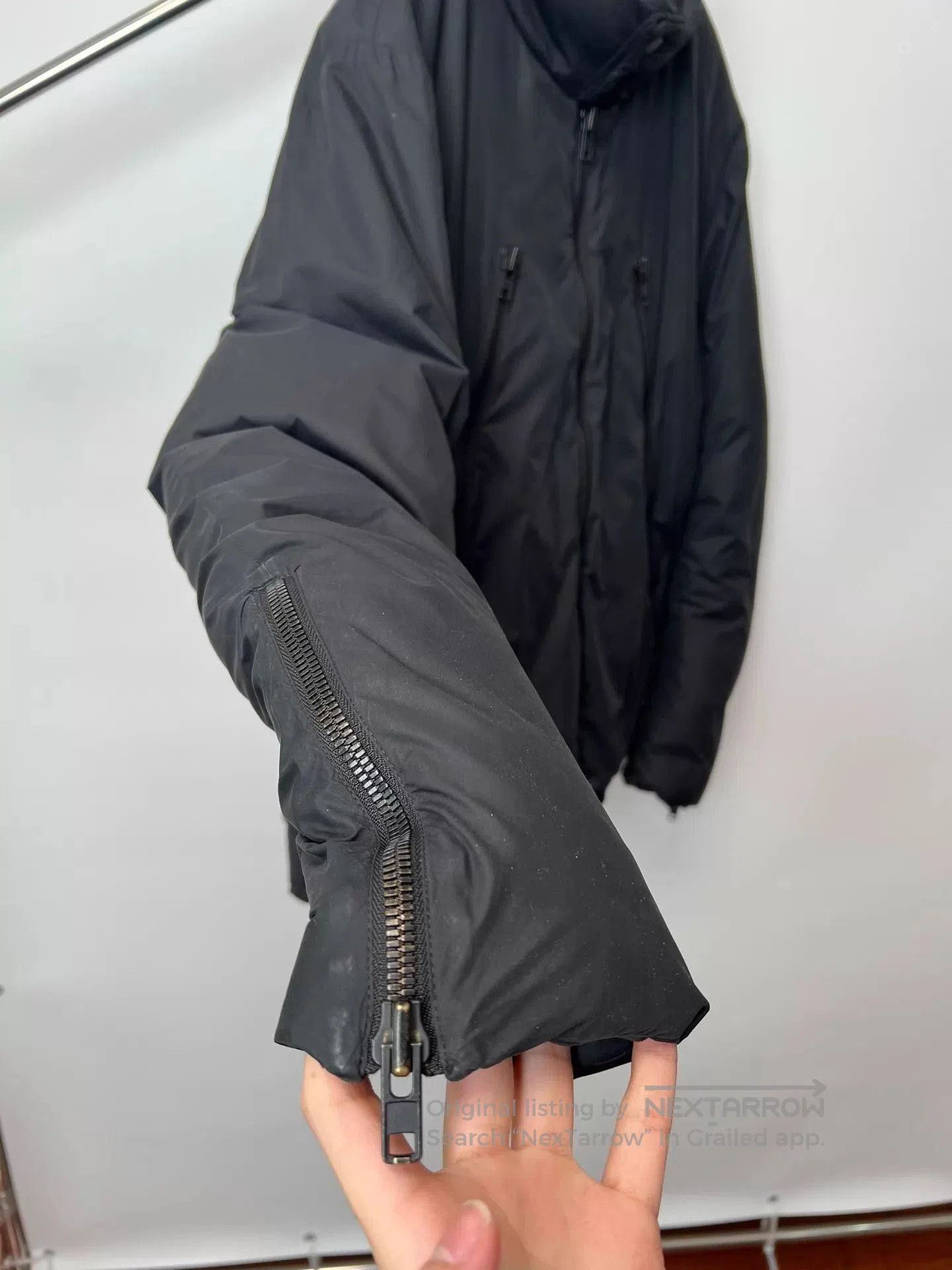 Maison Margiela Black Puffer Jacket with High Collar and Zip Pockets. Size US M / EU 48-50 / 2 - 5 Thumbnail