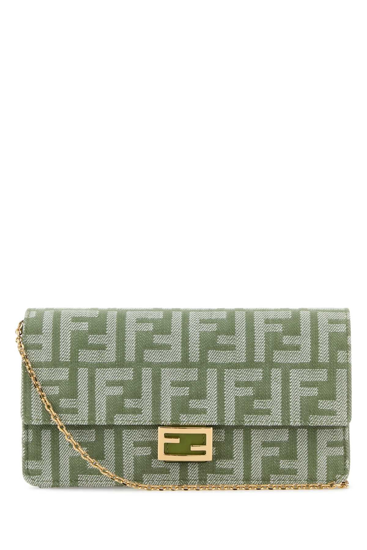 Fendi Embroidered Denim Wallet Size ONE SIZE - 1 Thumbnail