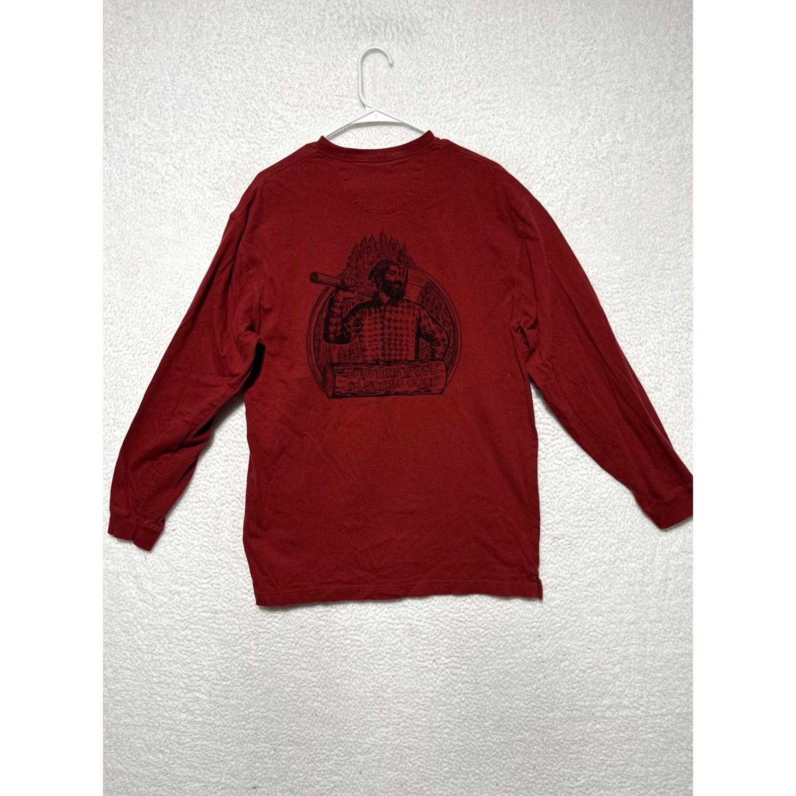 Duluth Trading Company Duluth Trading Longtail Long Sleeve Pocket Graphic Solid T-Shirt Red Men's M Size US M / EU 48-50 / 2 - 4 Thumbnail