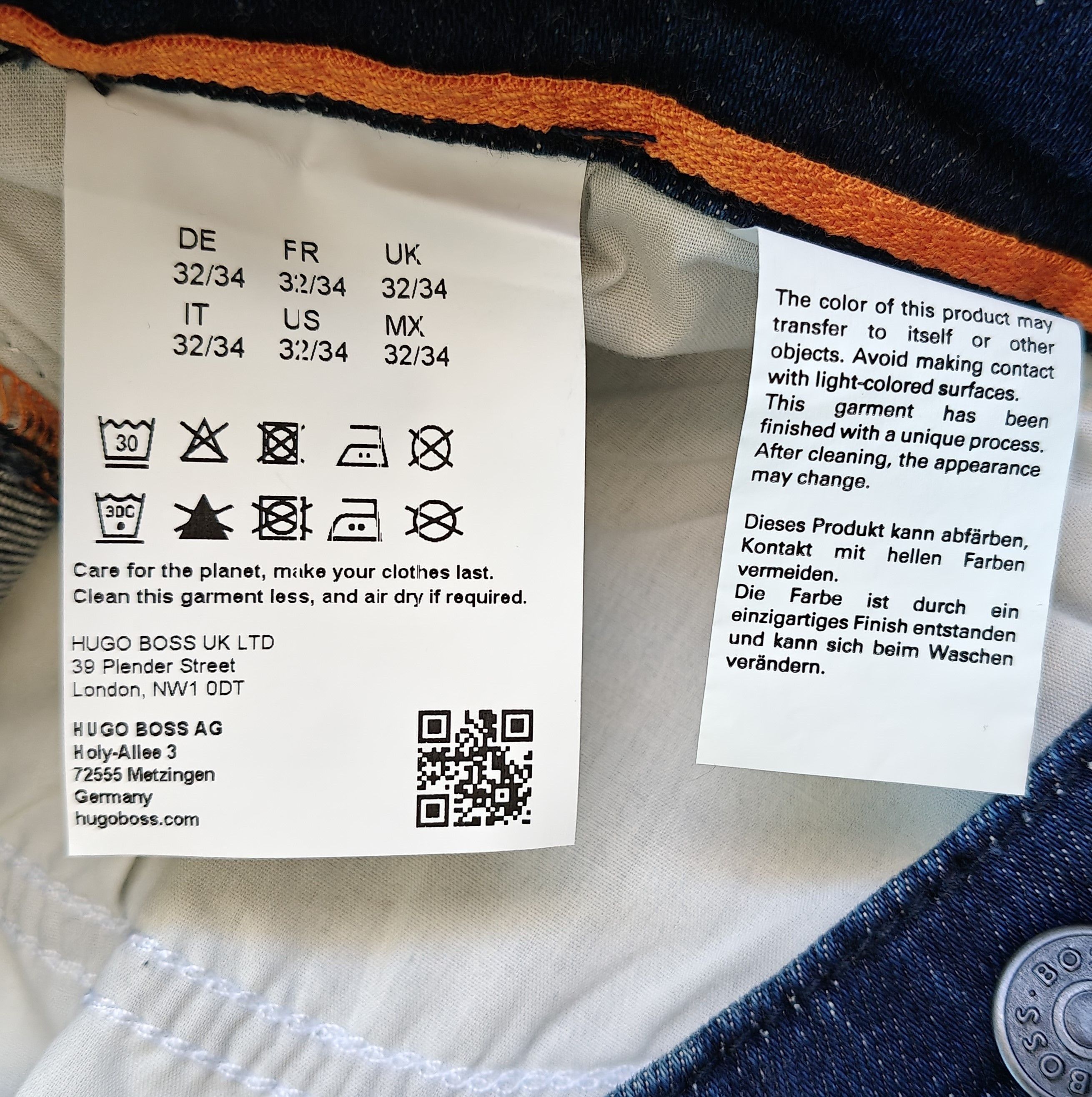 Hugo Boss HUGO BOSS RE.MAINE Regular fit Jeans Free Shipping T/6098 Size US 32 / EU 48 - 9 Thumbnail