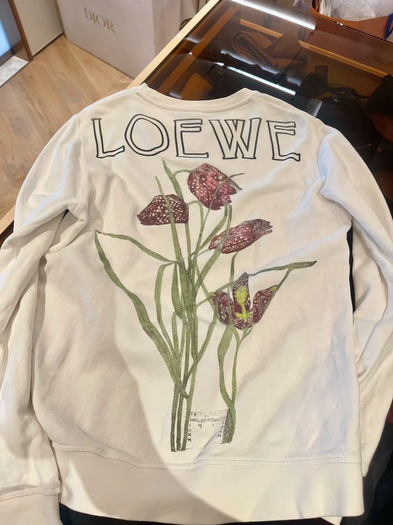 Loewe Loewe Floral Back White Sweatshirt - dmc Size US XS / EU 42 / 0 - 1 Thumbnail