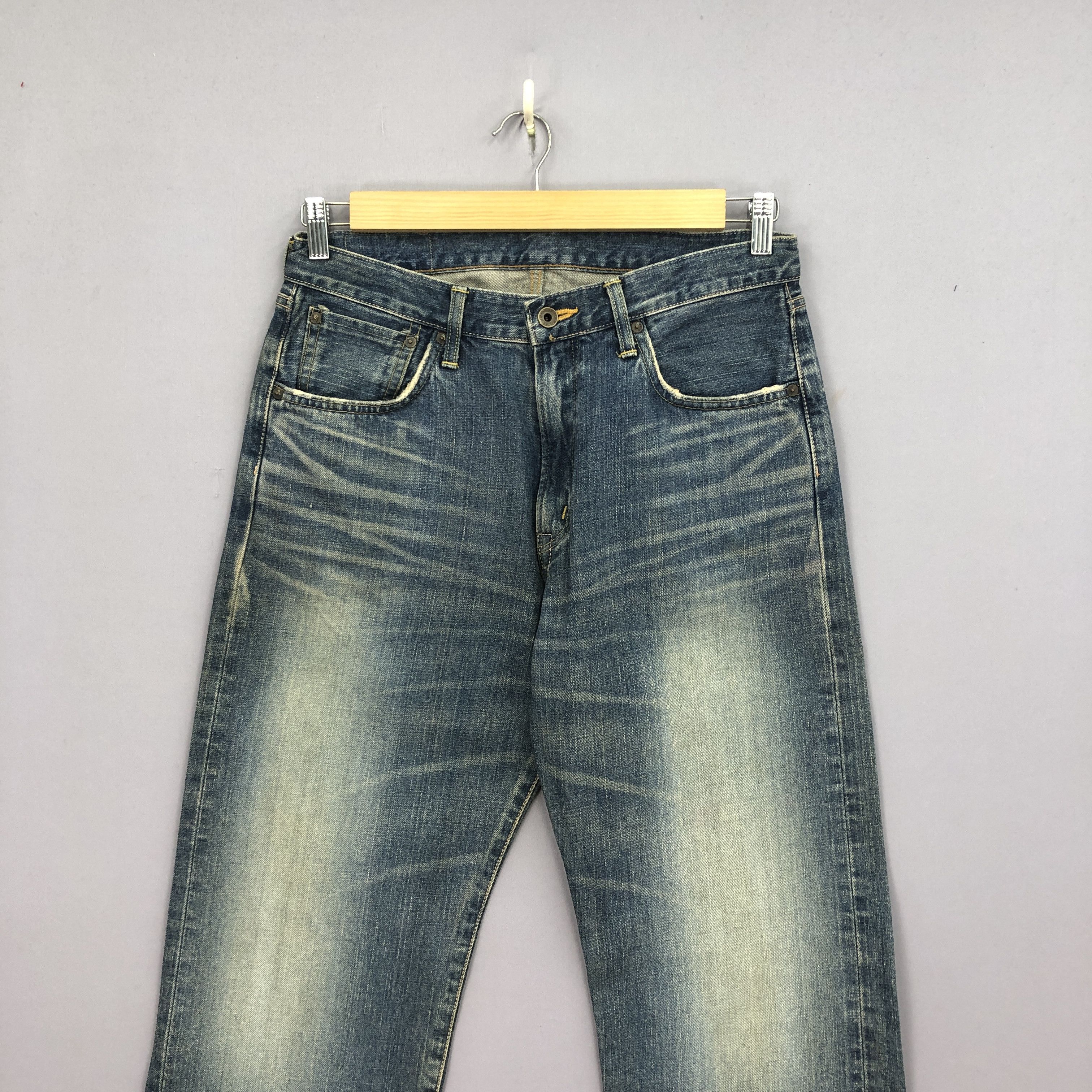 Japanese Brand Vintage 90s Edwin 505x Redline Jeans Mud Wash Selvedge Denim Size US 32 / EU 48 - 3 Thumbnail