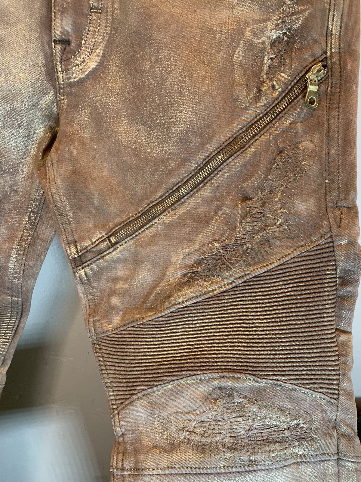 Rock Revival *RARE* New Rock Revival Distressed Biker Moto Denim Jeans Size US 34 / EU 50 - 6 Thumbnail