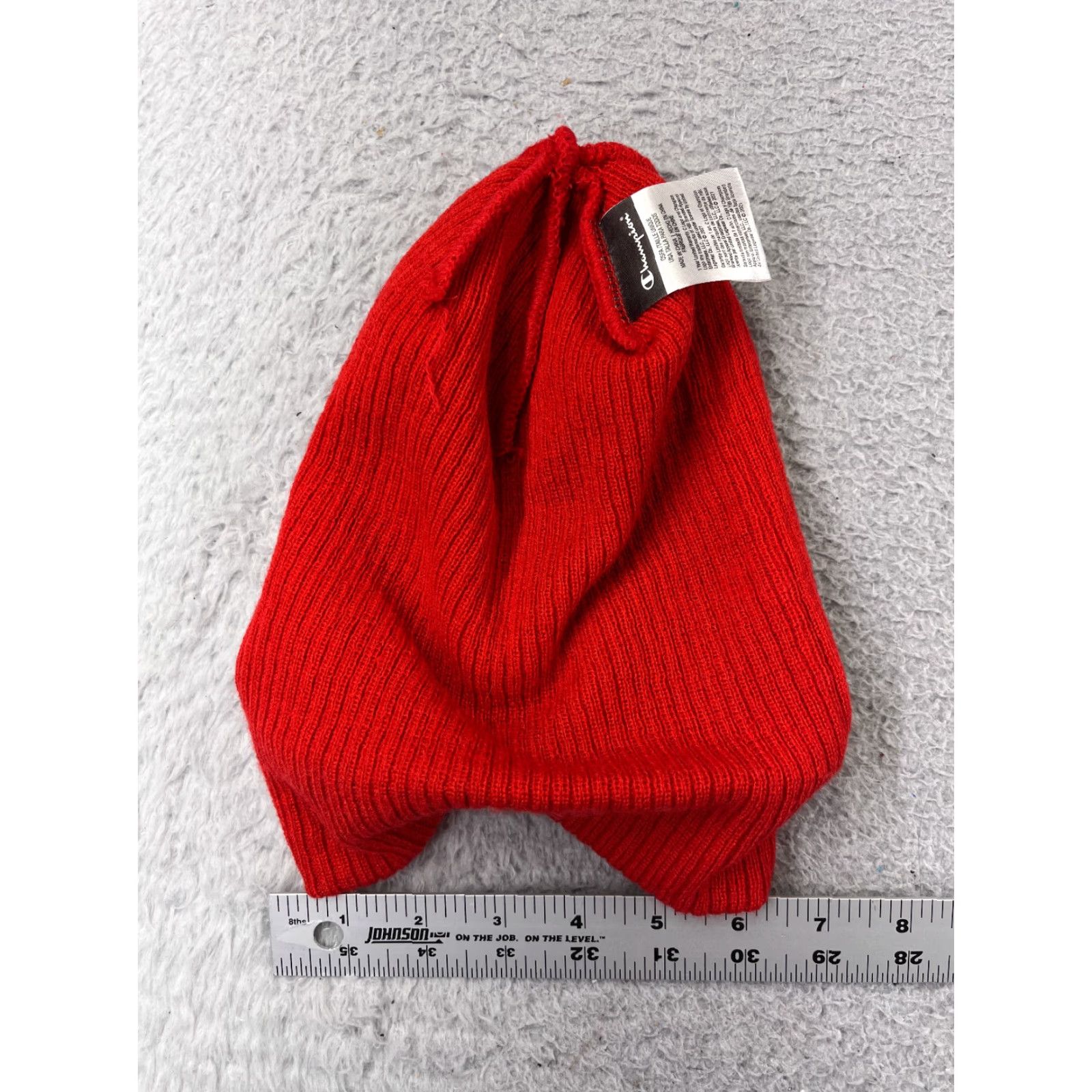 Champion Champion Beanie Headwear Adult One Size Red Knit 100% Acrylic Shirt? Size ONE SIZE - 5 Thumbnail