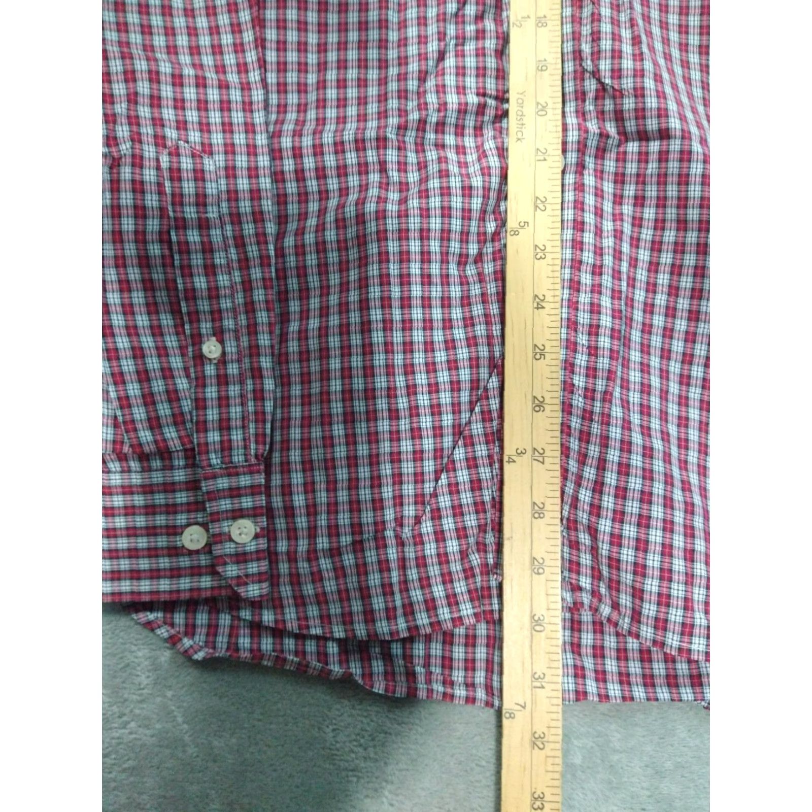 Banana Republic Banana Republic Shirt Mens XL Red Plaid Slim Fit Button-Up Long Sleeve Casual Shirt Size US XL / EU 56 / 4 - 4 Thumbnail