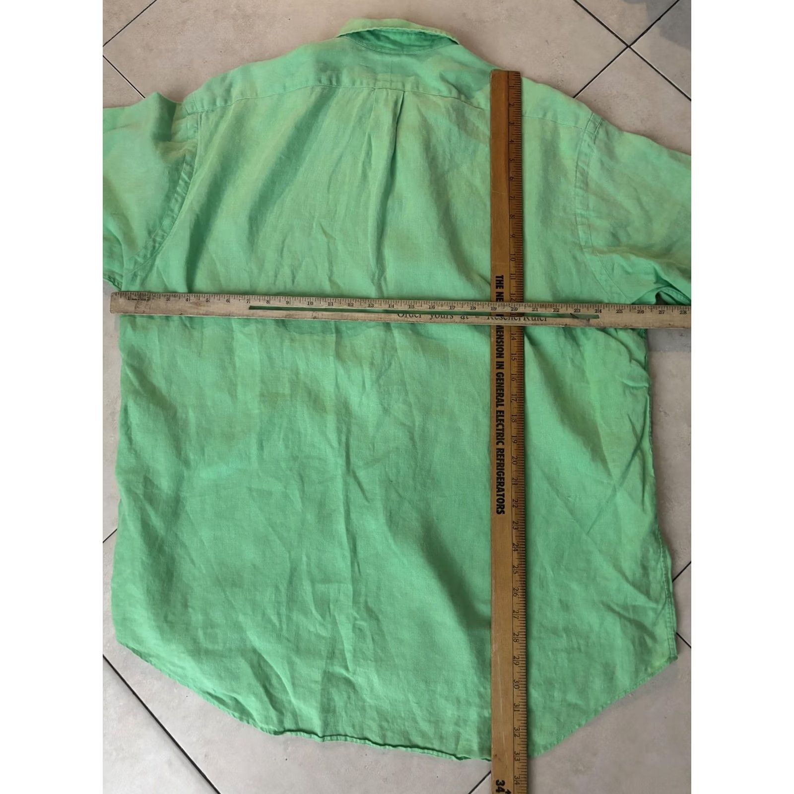 Ralph Lauren Ralph Lauren Shirt Mens 2XL Green Blake Linen Short Sleeve Button Down Size US XL / EU 56 / 4 - 7 Thumbnail