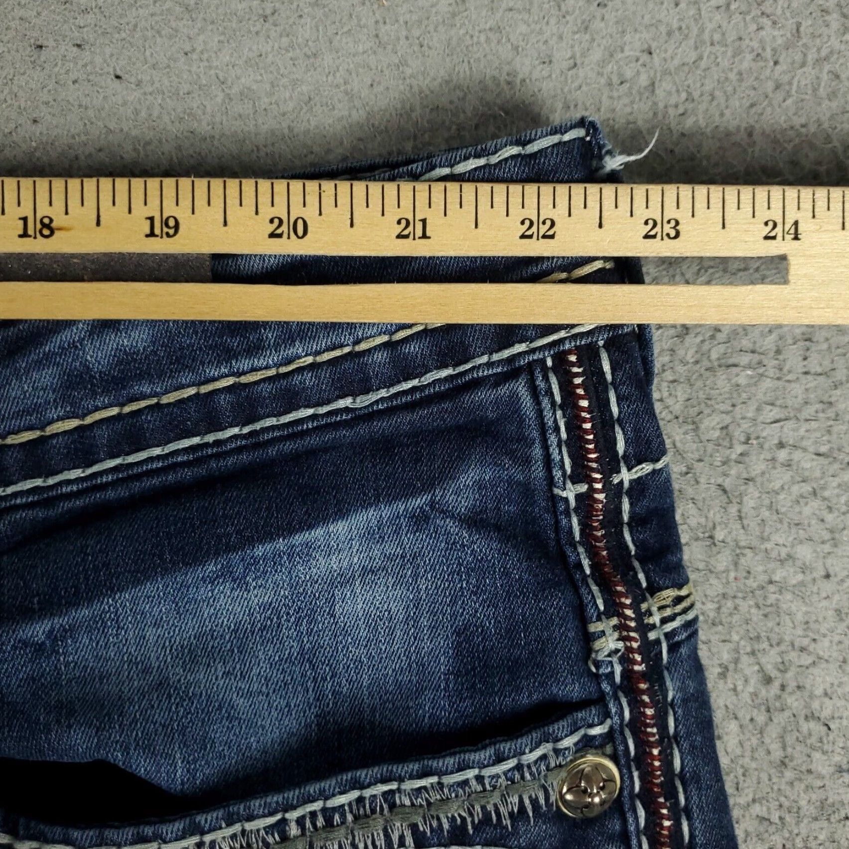 Vintage Rock Revival Bermuda Shorts Mens Size 44 Blue Denim Cut Off Regular Fit Size US 44 / EU 60 - 4 Thumbnail