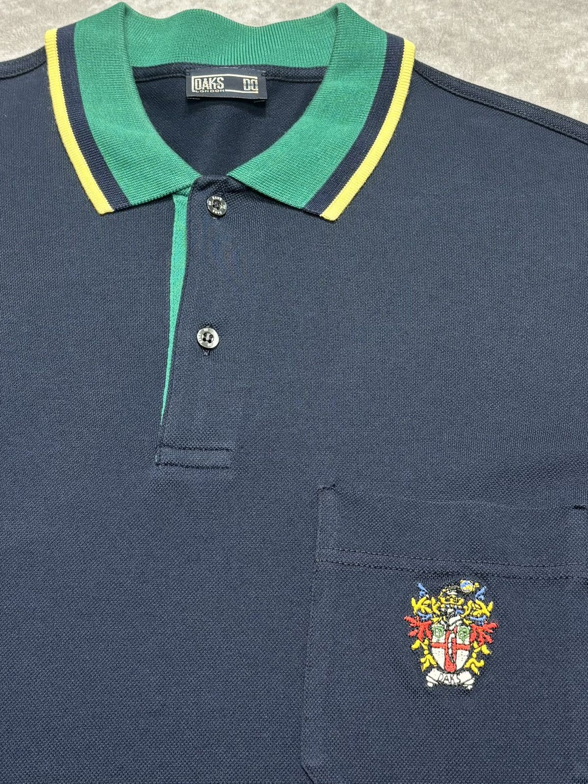 DAKS 90’s Vintage DAKS London Crest Polo Size US L / EU 52-54 / 3 - 2 Thumbnail